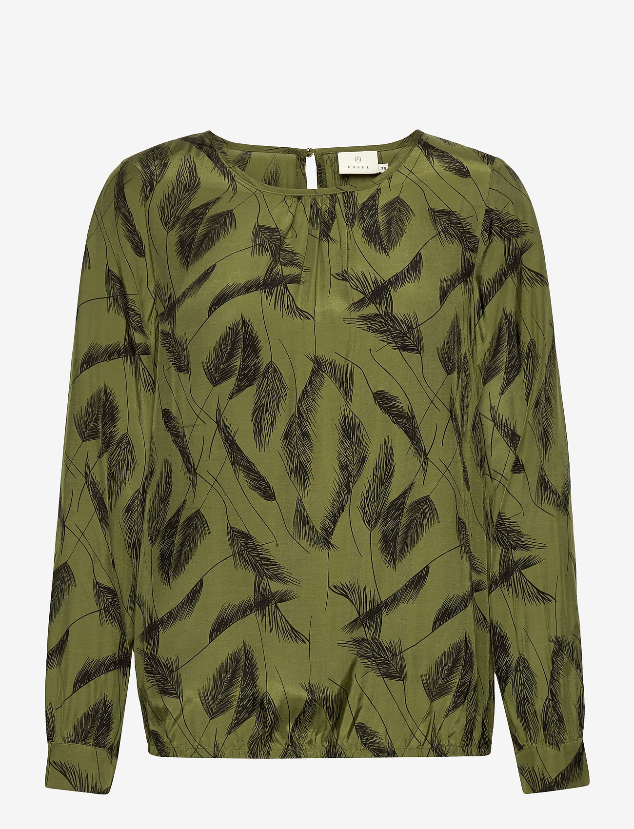 Kaffe - KAdarly Blouse - capulet olive feather print - 1