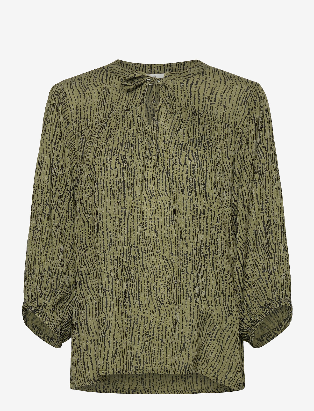Kaffe - KAriala Amber Blouse - capulet olive-black stroke/dot - 1