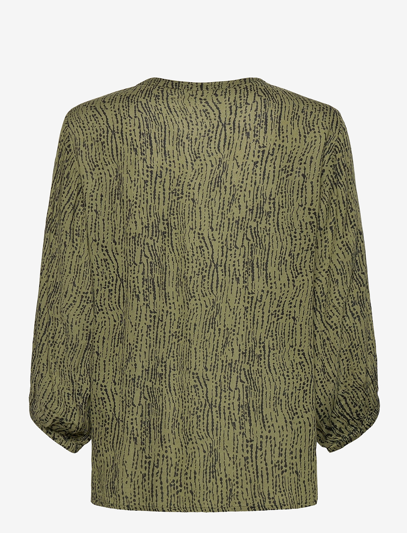 Kaffe - KAriala Amber Blouse - capulet olive-black stroke/dot - 1