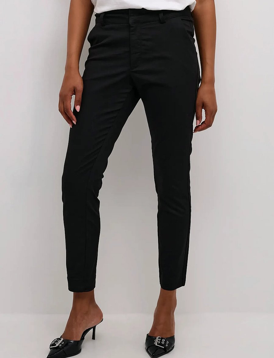 Kaffe - KALEA CHINO PANT - slim-fit hosen - black deep - 0