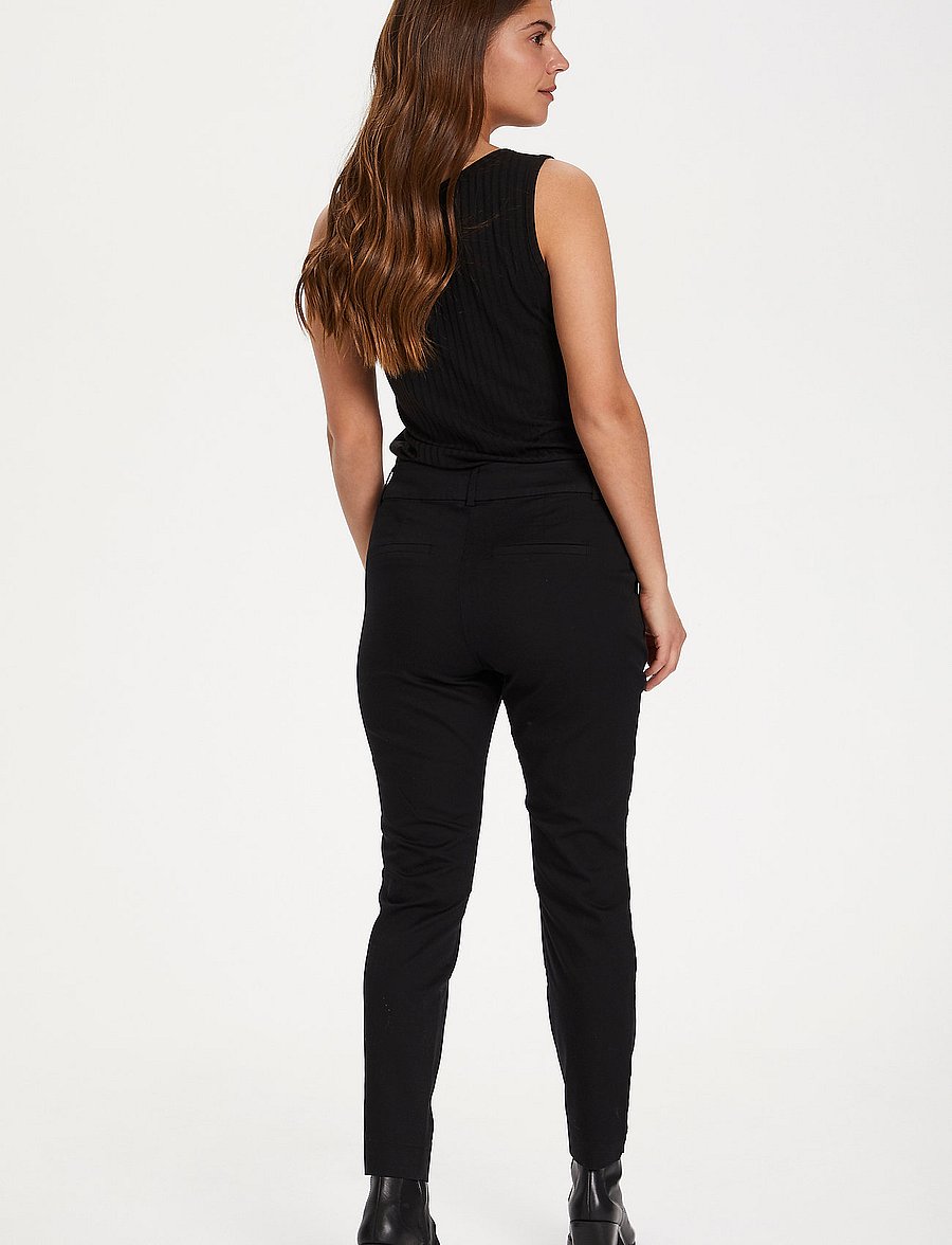 Kaffe - KALEA CHINO PANT - slim-fit hosen - black deep - 4