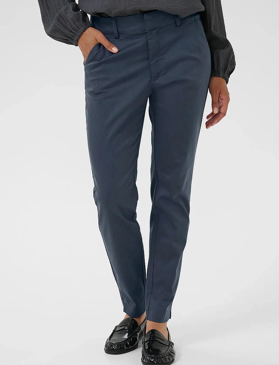 Kaffe - KAlea Chino Pant - slim fit bukser - black oyster - 0