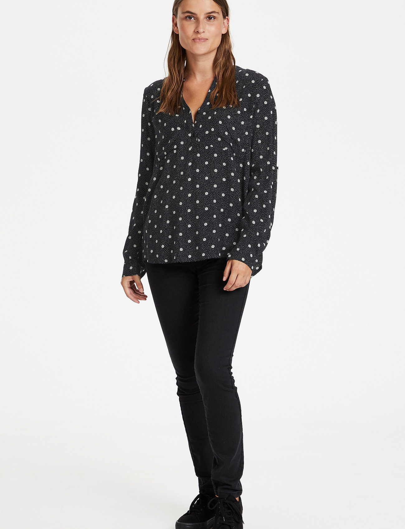 Kaffe - KAbetty Blouse - black/chalk - big/small dot - 3