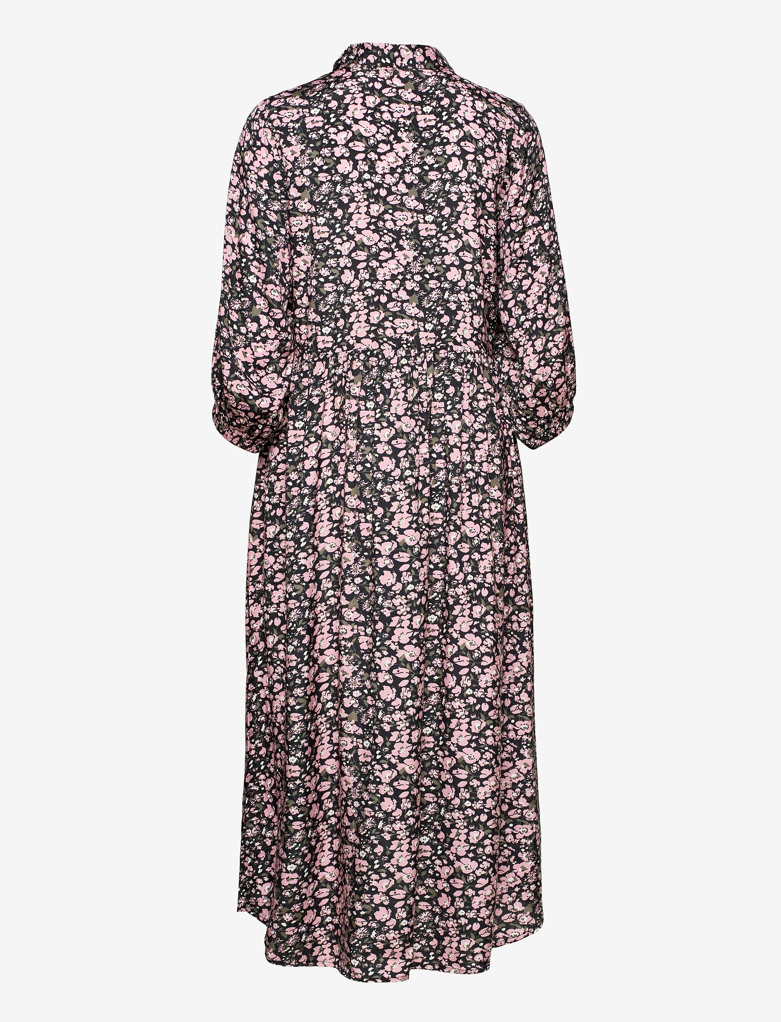 Kaffe - KAgardana Dress - maxi kjoler - candy pink / grape leaf flower - 2