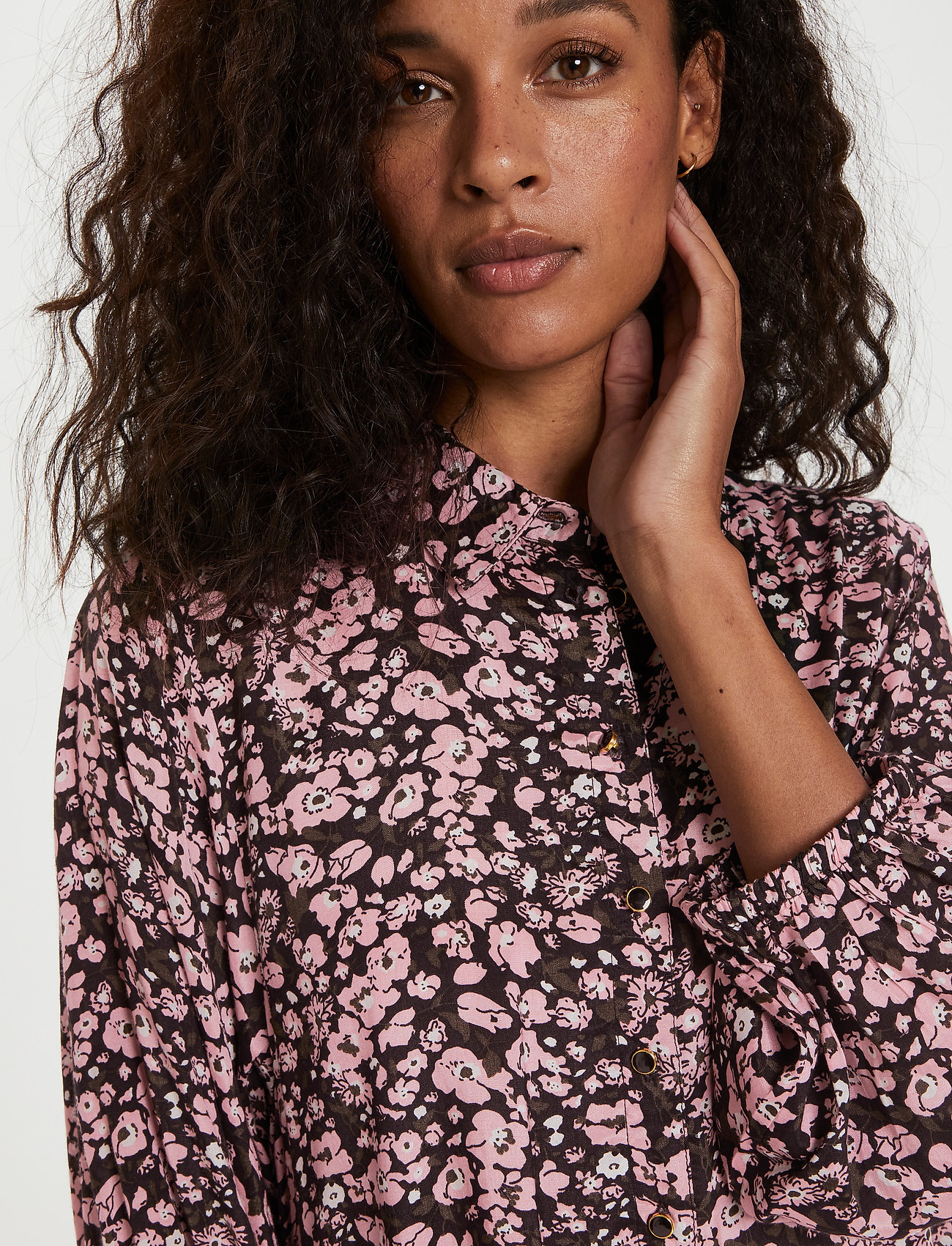 Kaffe - KAgardana Dress - maxi kjoler - candy pink / grape leaf flower - 5