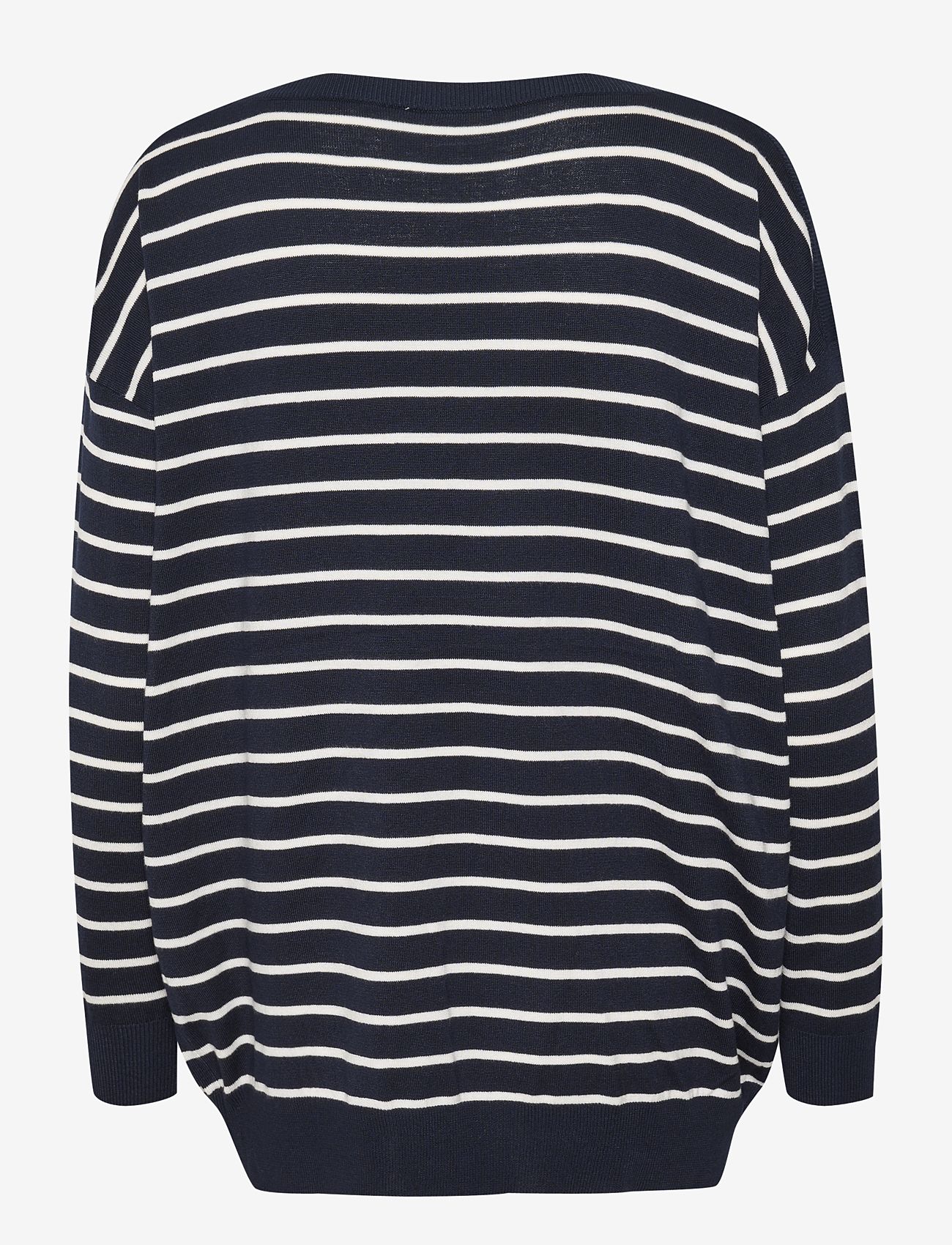 Kaffe - KAlizza Boat Neck Pullover - pullover - midnight marine w.chalk strips - 2