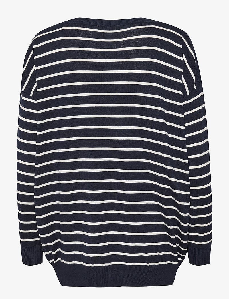 Kaffe - KAlizza Boat Neck Pullover - pullover - midnight marine w.chalk strips - 2