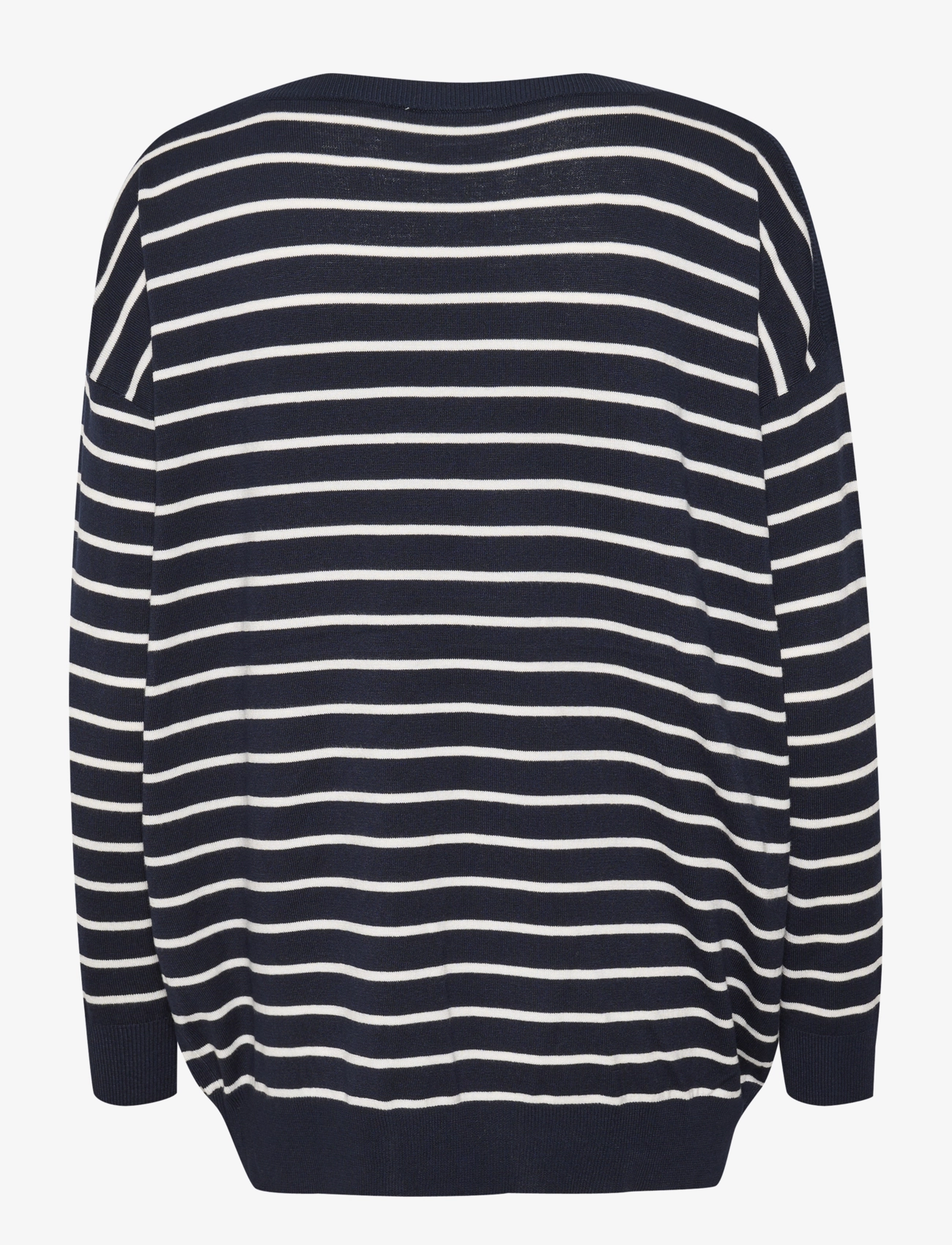 Kaffe - KAlizza Boat Neck Pullover - midnight marine w.chalk strips - 2