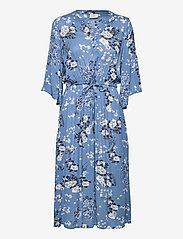 KAekua Amber Dress - BLUE TONE FLOWER PRINT