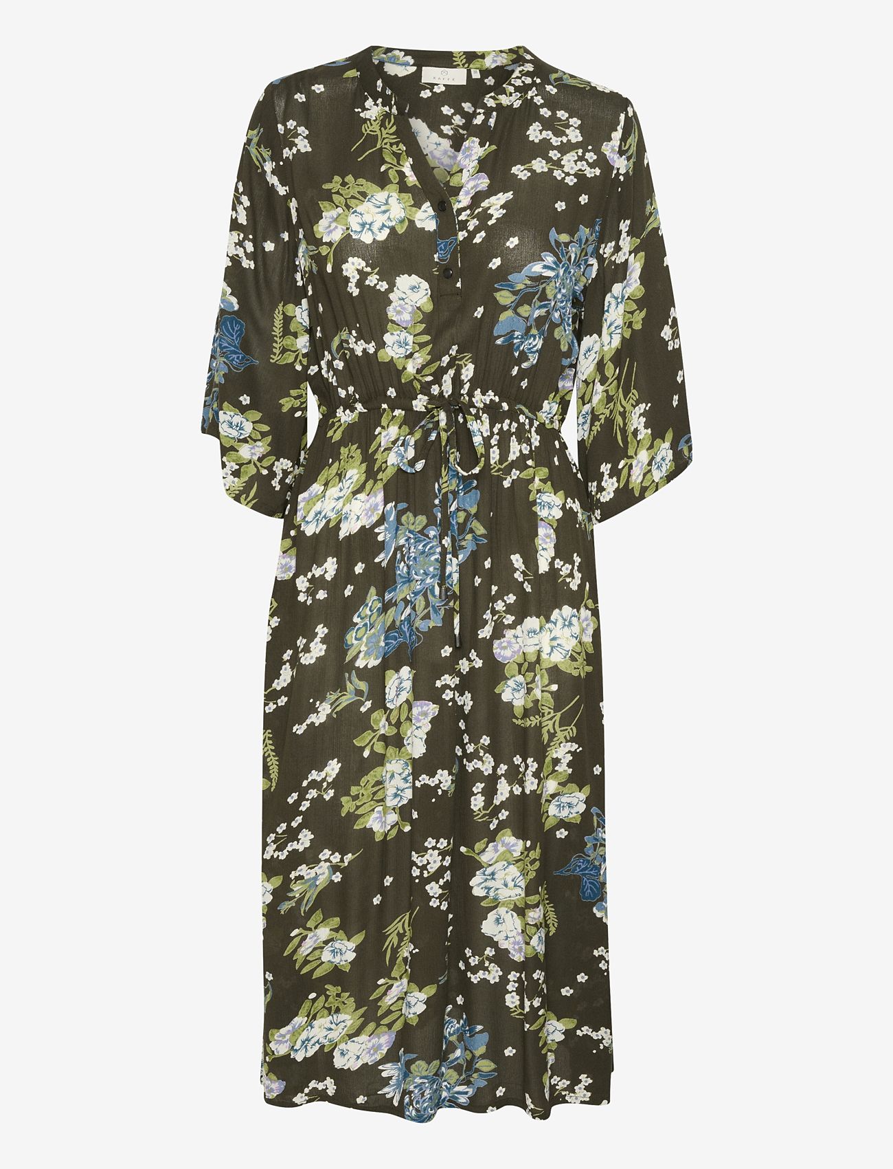 Kaffe - KAekua Amber Dress - vasarinės suknelės - green tone flower print - 1