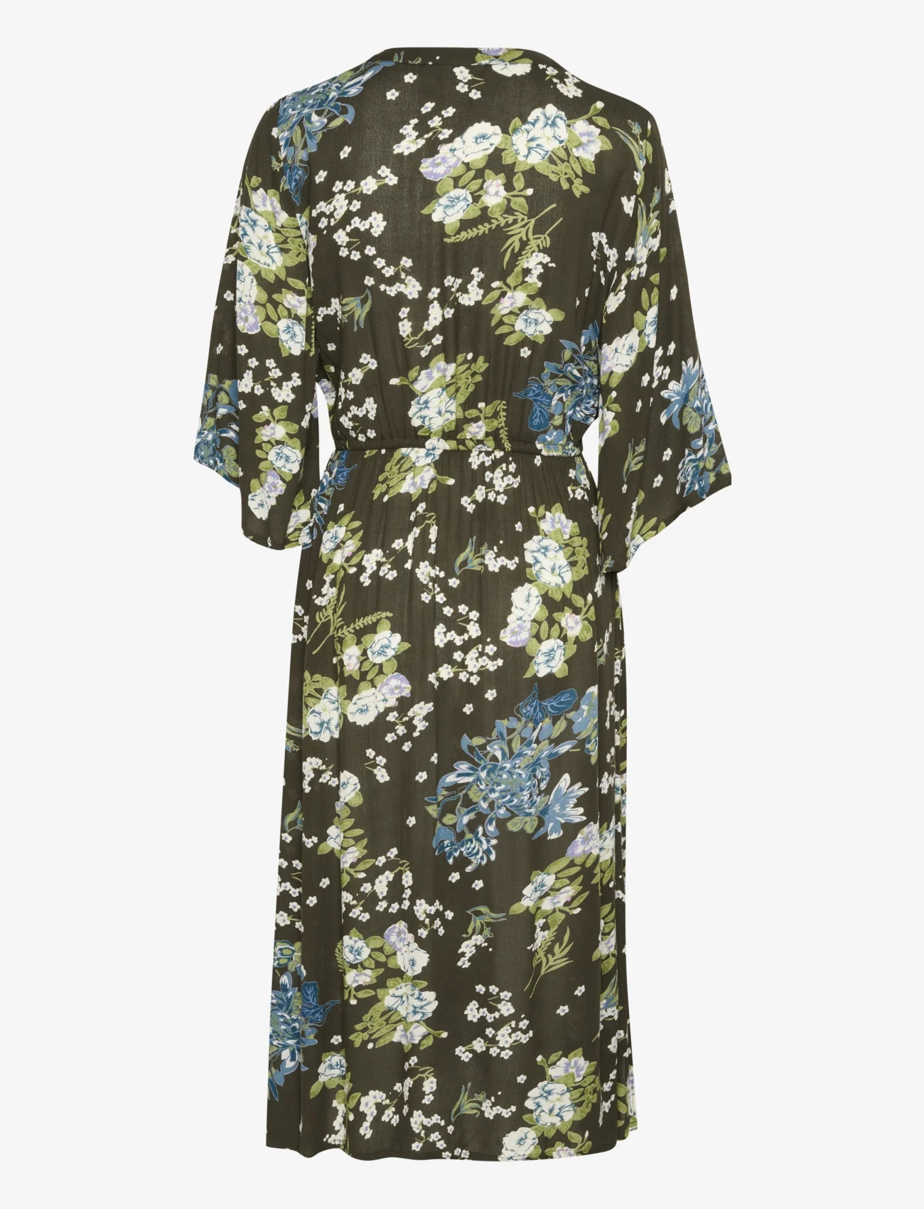 Kaffe - KAekua Amber Dress - summer dresses - green tone flower print - 1