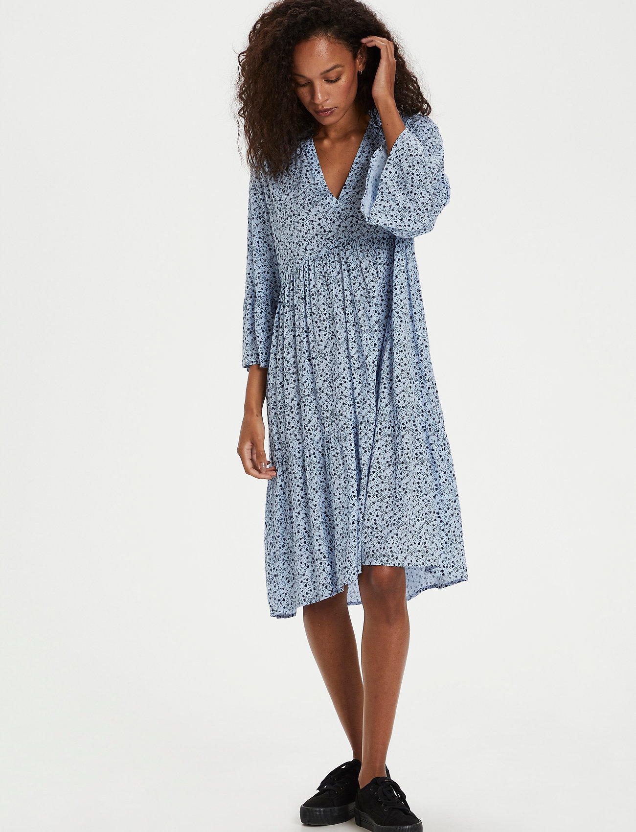 Kaffe - KAberna Amber Dress - kurze kleider - chambray blue petitefleur - 3