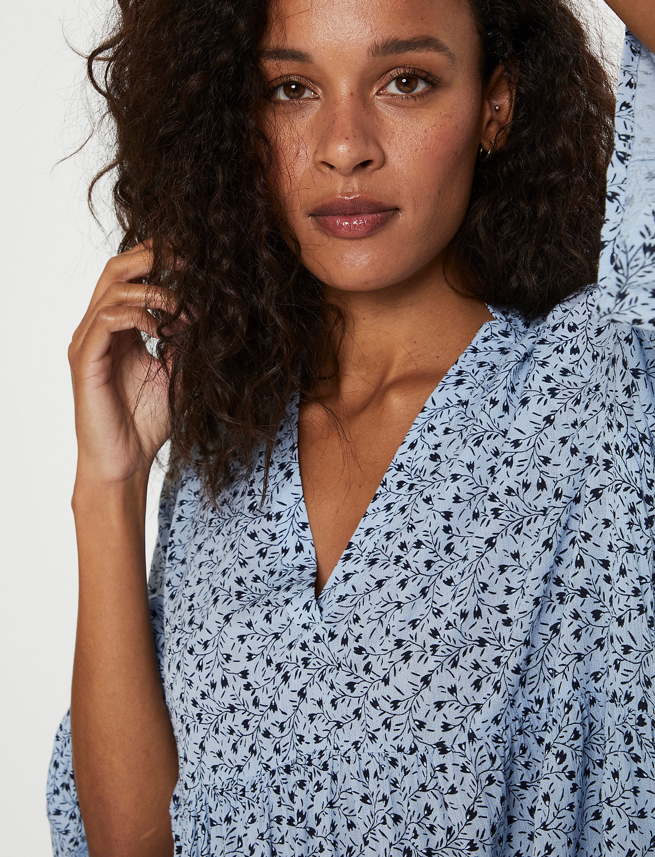Kaffe - KAberna Amber Dress - kurze kleider - chambray blue petitefleur - 5