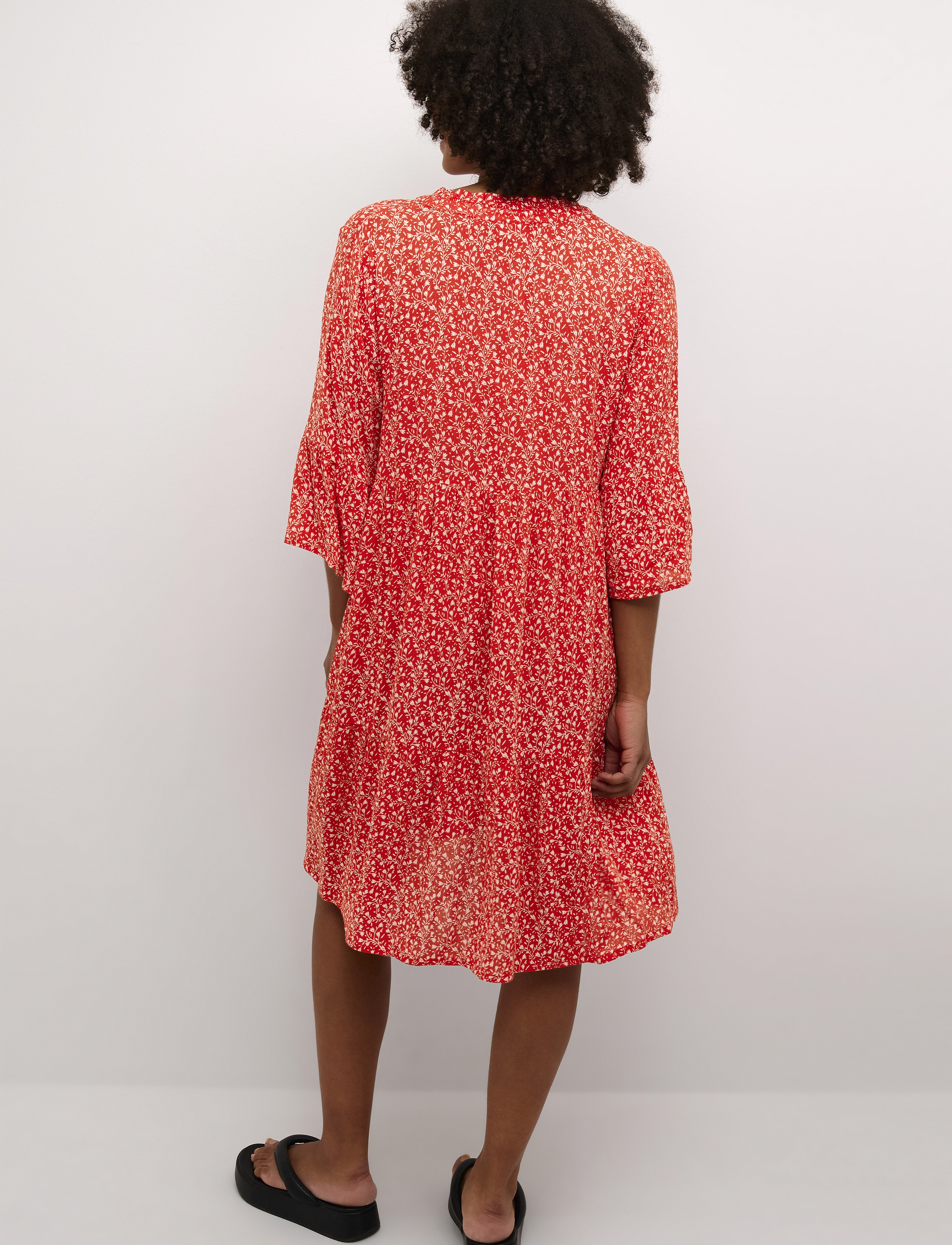 Kaffe - KAberna Amber Dress - laveste priser - red petit fleur - 4