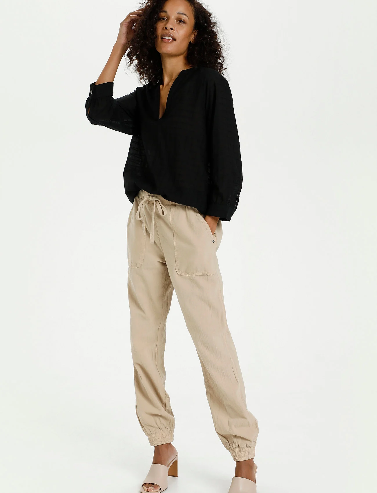Kaffe - KAnaya Pants - madalaimad hinnad - classic sand - 3
