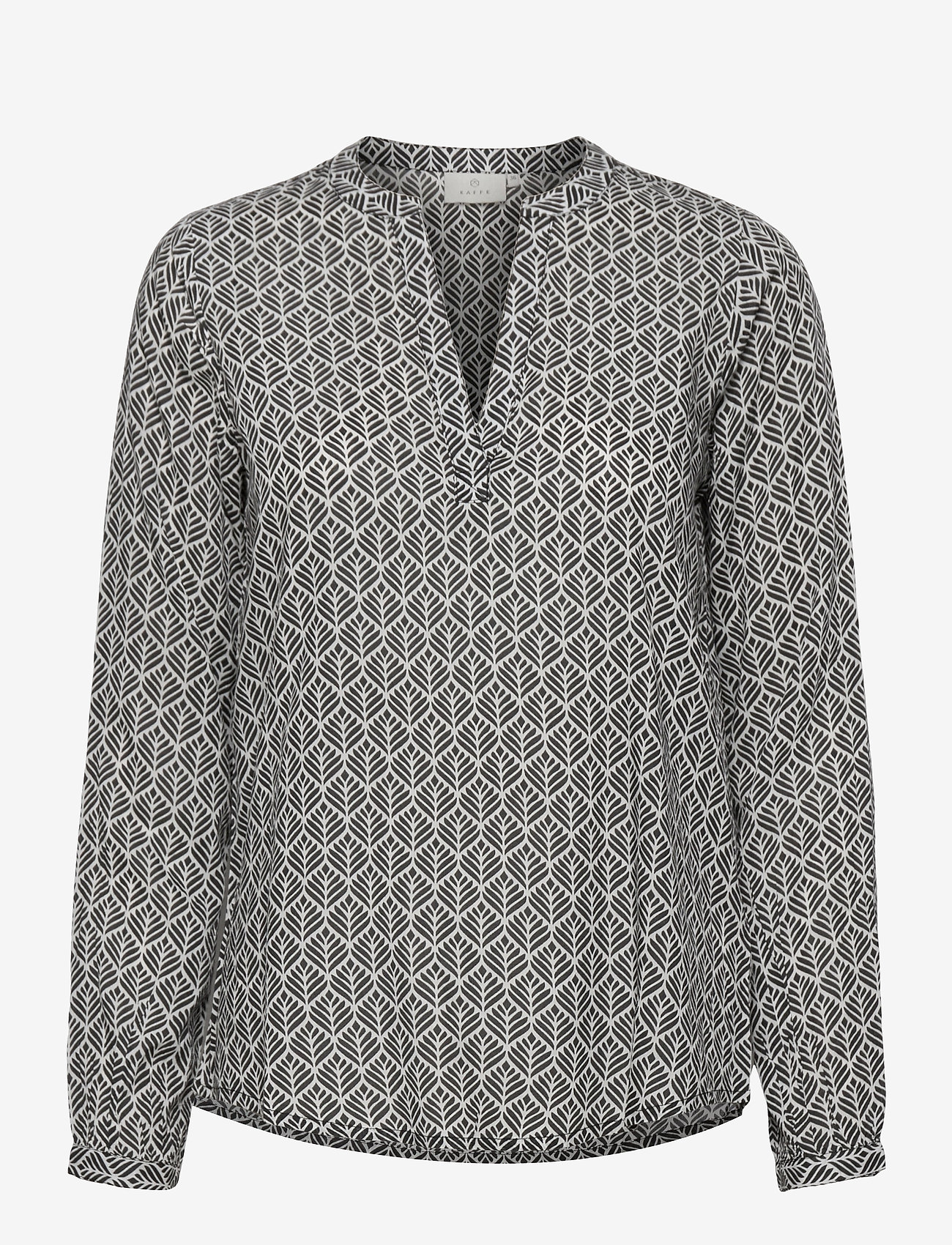 Kaffe - KAfana Tilly Blouse - långärmade blusar - black / chalk fan print - 1