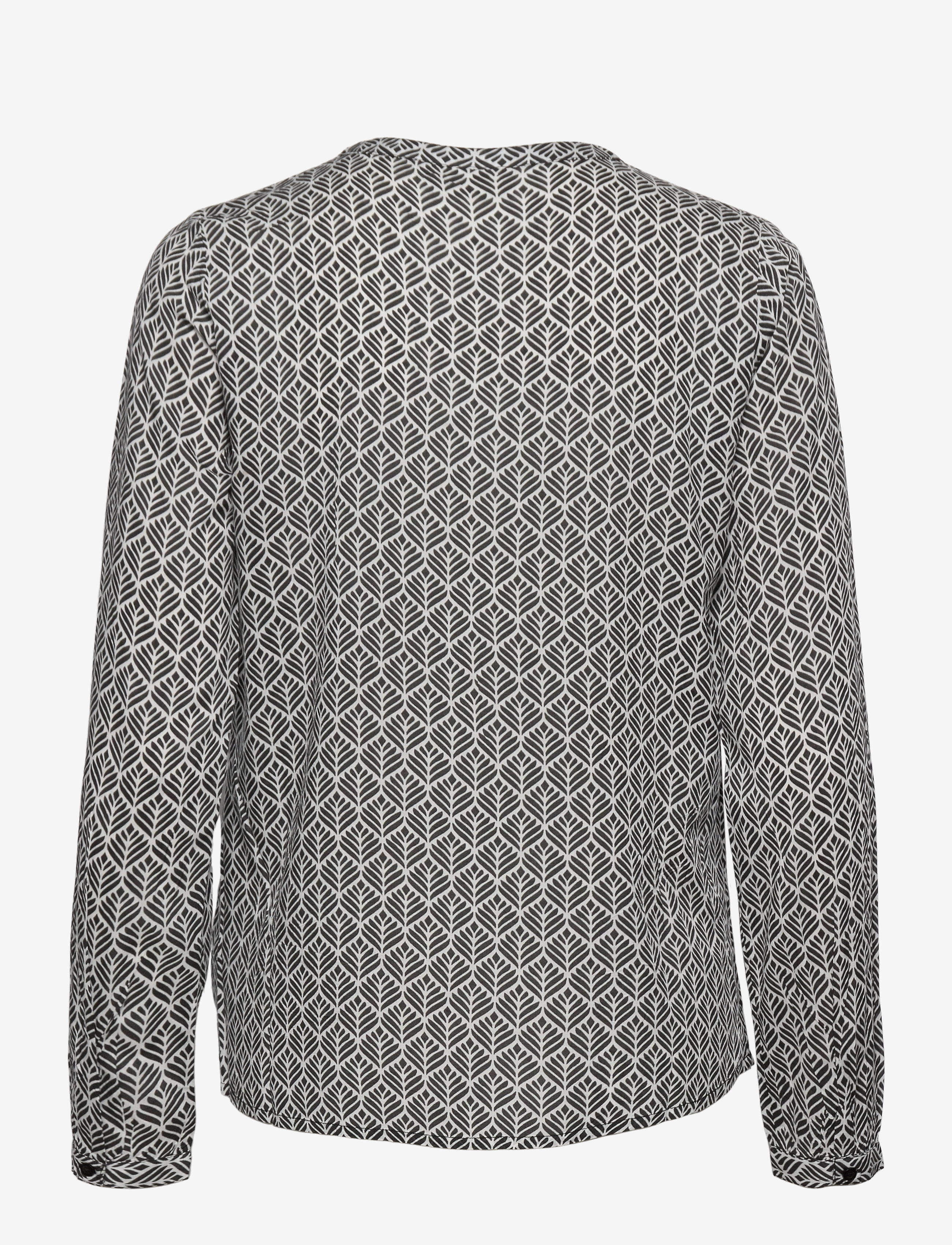 Kaffe - KAfana Tilly Blouse - black / chalk fan print - 2