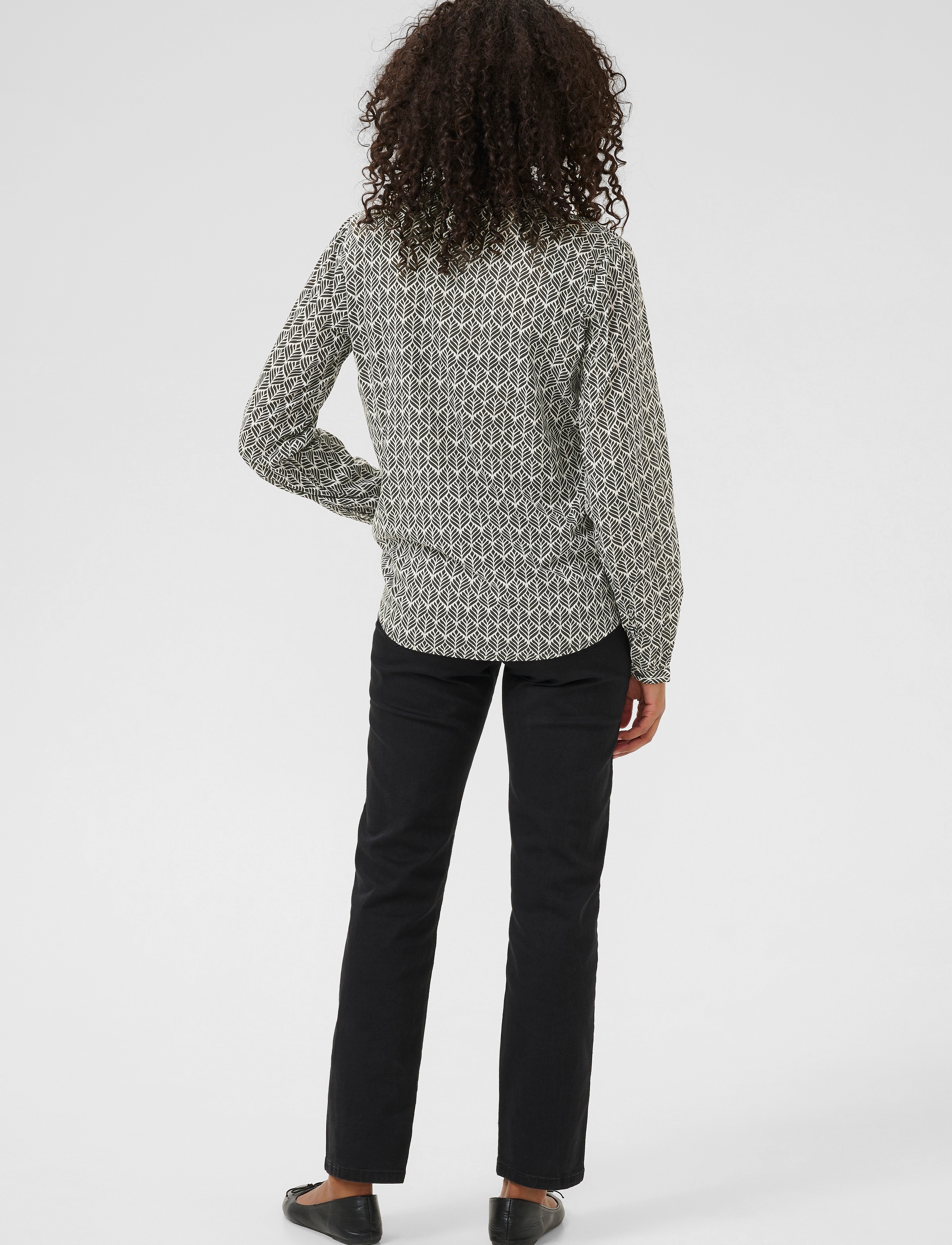 Kaffe - KAfana Tilly Blouse - black / chalk fan print - 4
