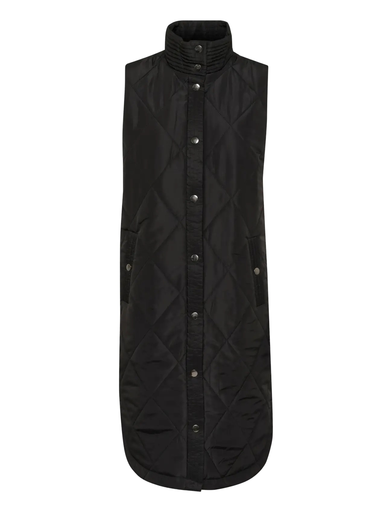 KAFFE Kameria Quilted Waist Mantel Schwarz - 36 - Damen