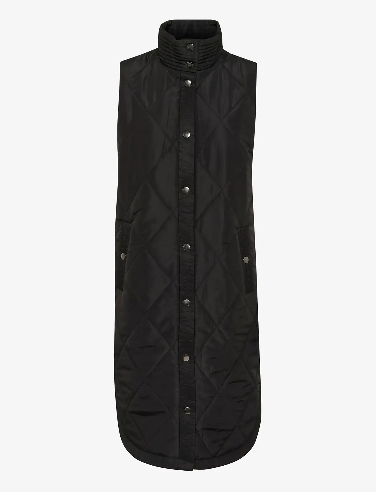 Kaffe - KAmeria Quilted Waist Coat - efterårsjakker - black deep - 1