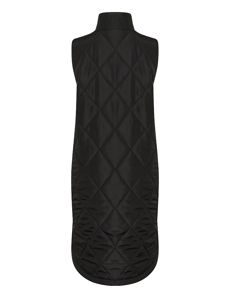 Kaffe - KAmeria Quilted Waist Coat - léttir jakkar - black deep - 2