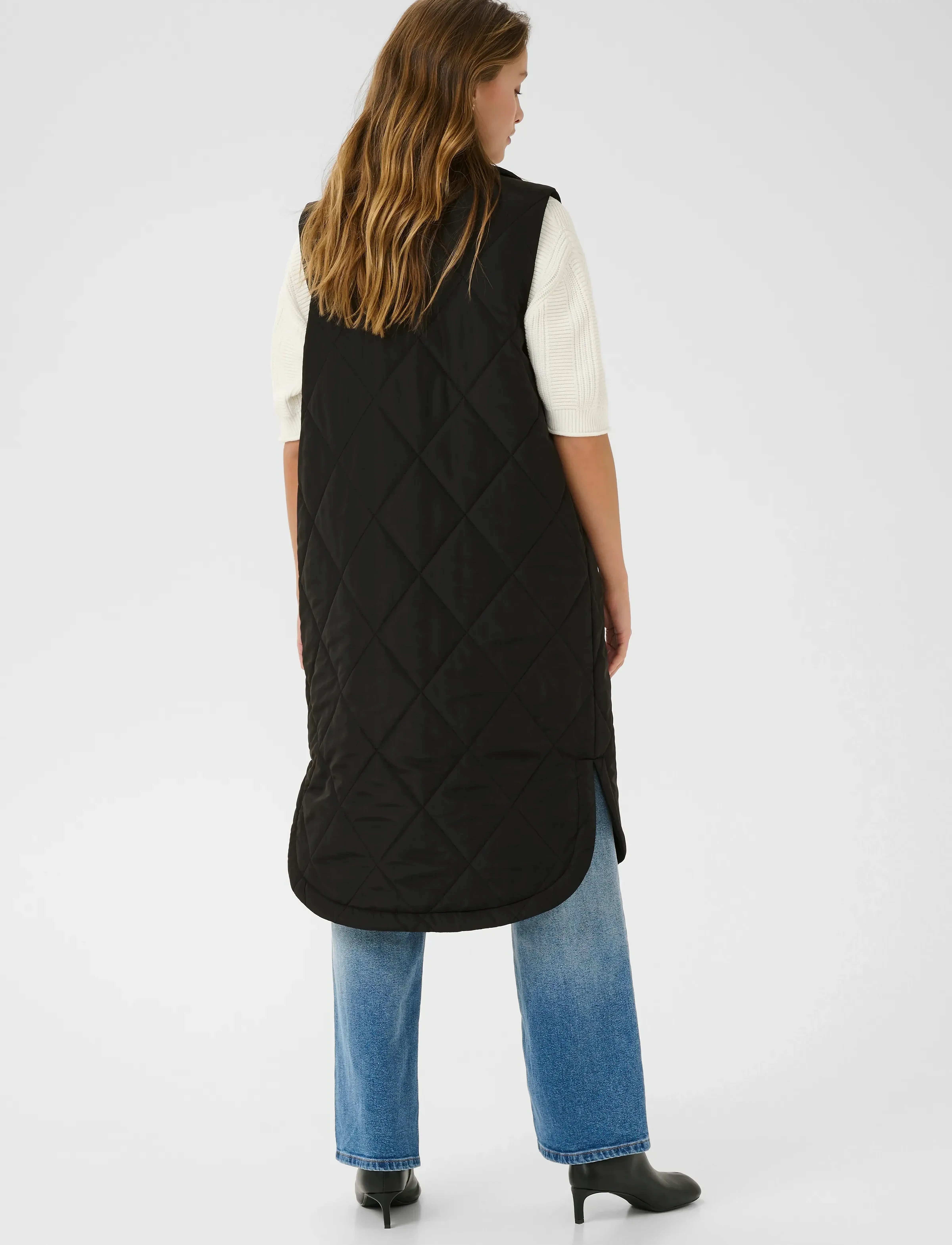 Kaffe - KAmeria Quilted Waist Coat - vestes de printemps - black deep - 4