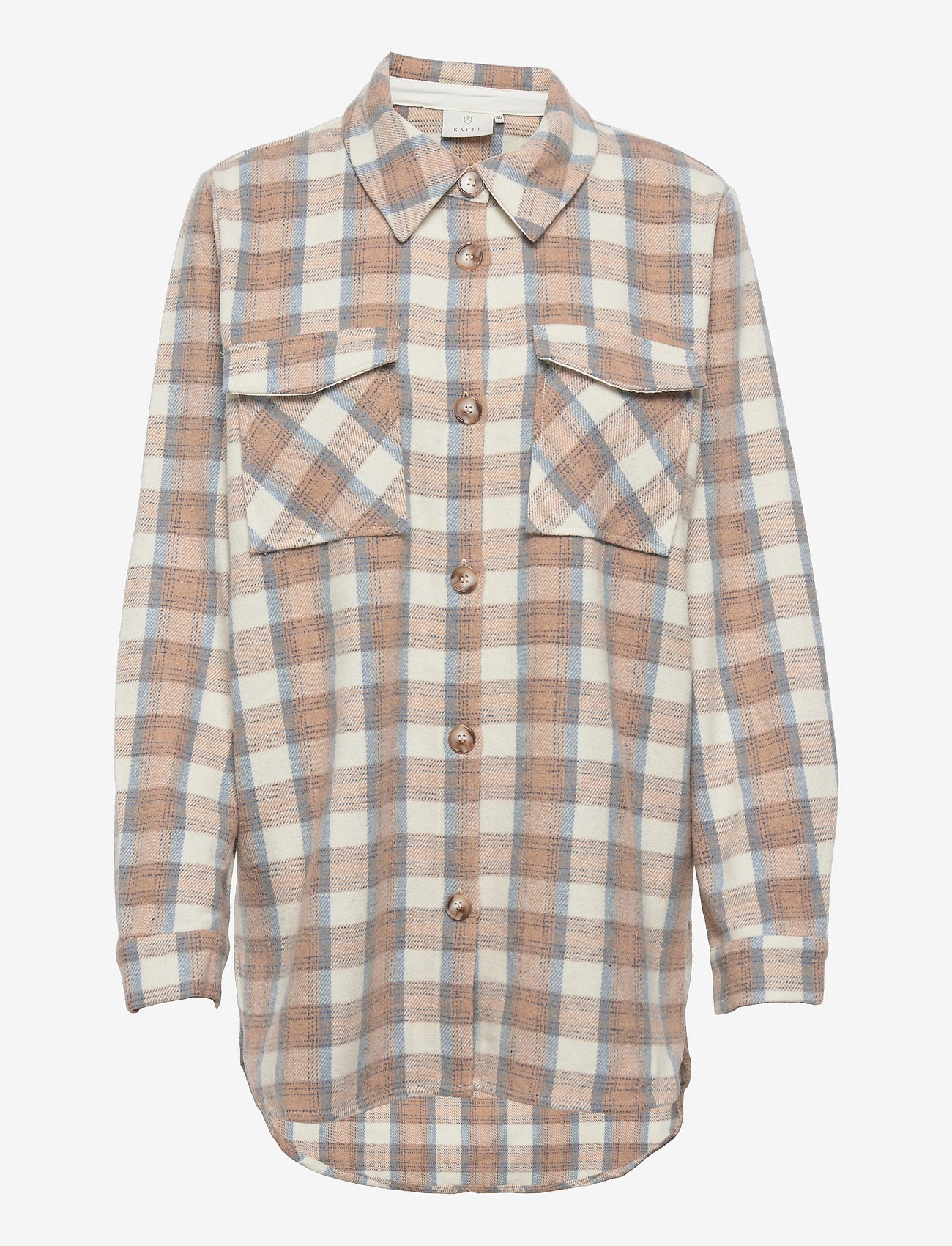 Kaffe - KAvilma Jacket Shirt - chalk / blue check - 0
