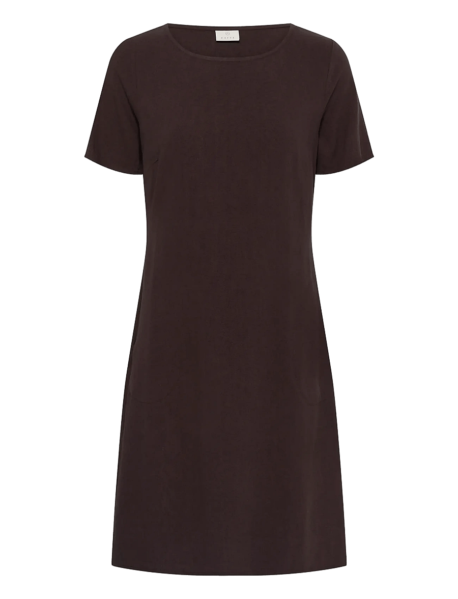 Kaffe - KAliny Dress - vabaaja kleidid - black coffee - 1