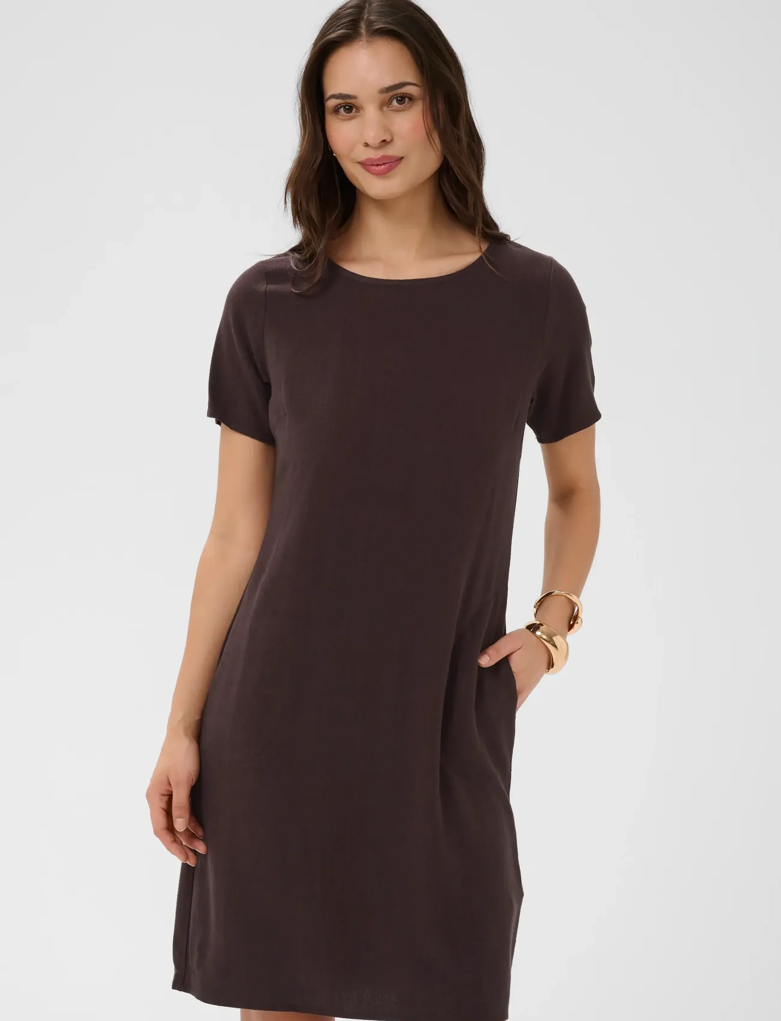 Kaffe KAliny Dress - Nouveautes - BLACK COFFEE / brown