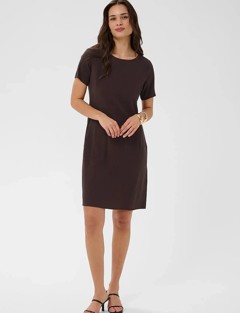 Kaffe - KAliny Dress - t-shirt-kleider - black coffee - 3