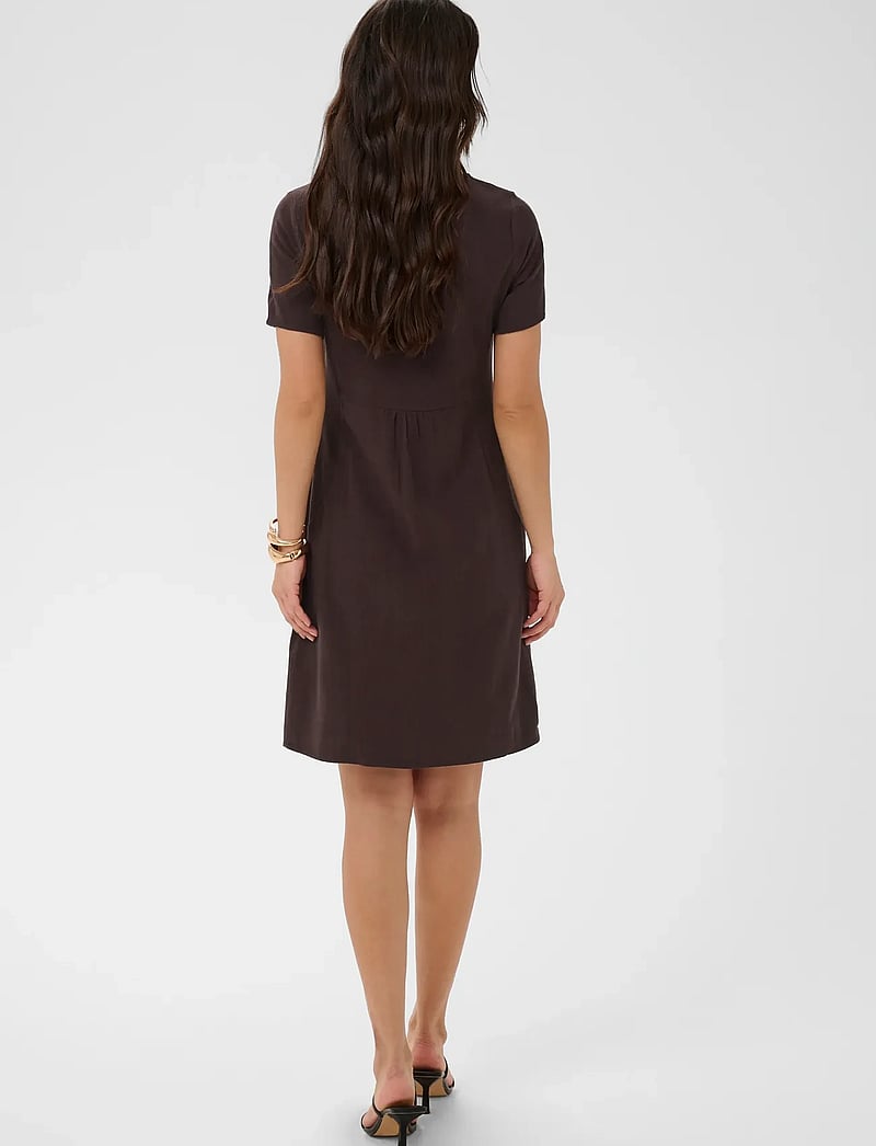 Kaffe - KAliny Dress - t-shirt-kleider - black coffee - 4