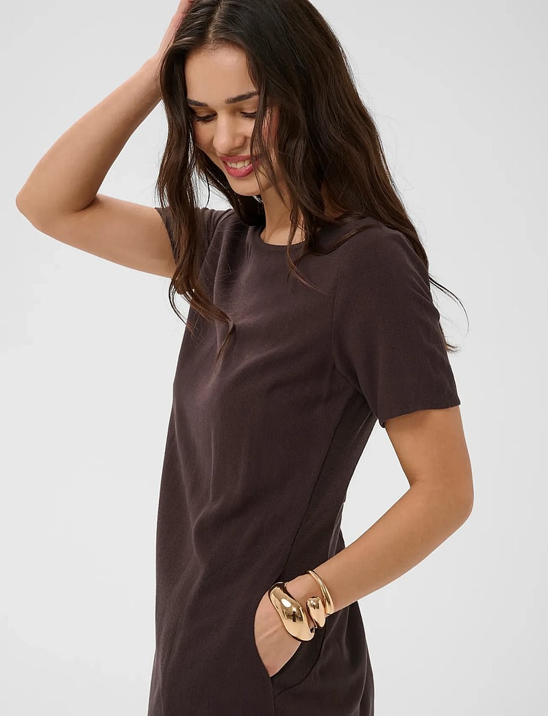 Kaffe - KAliny Dress - t-shirt-kleider - black coffee - 5