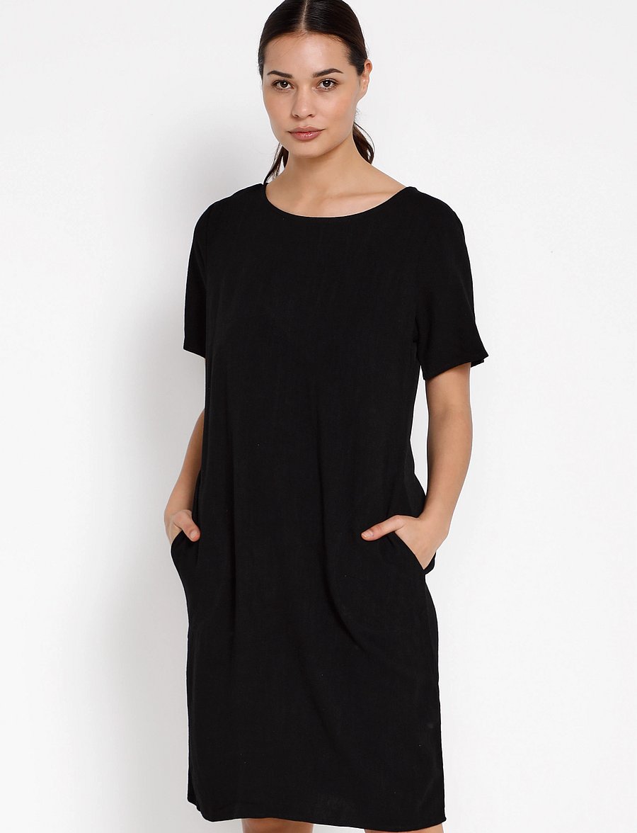 Kaffe - KAliny Dress - stutterma kjólar - black deep - 0