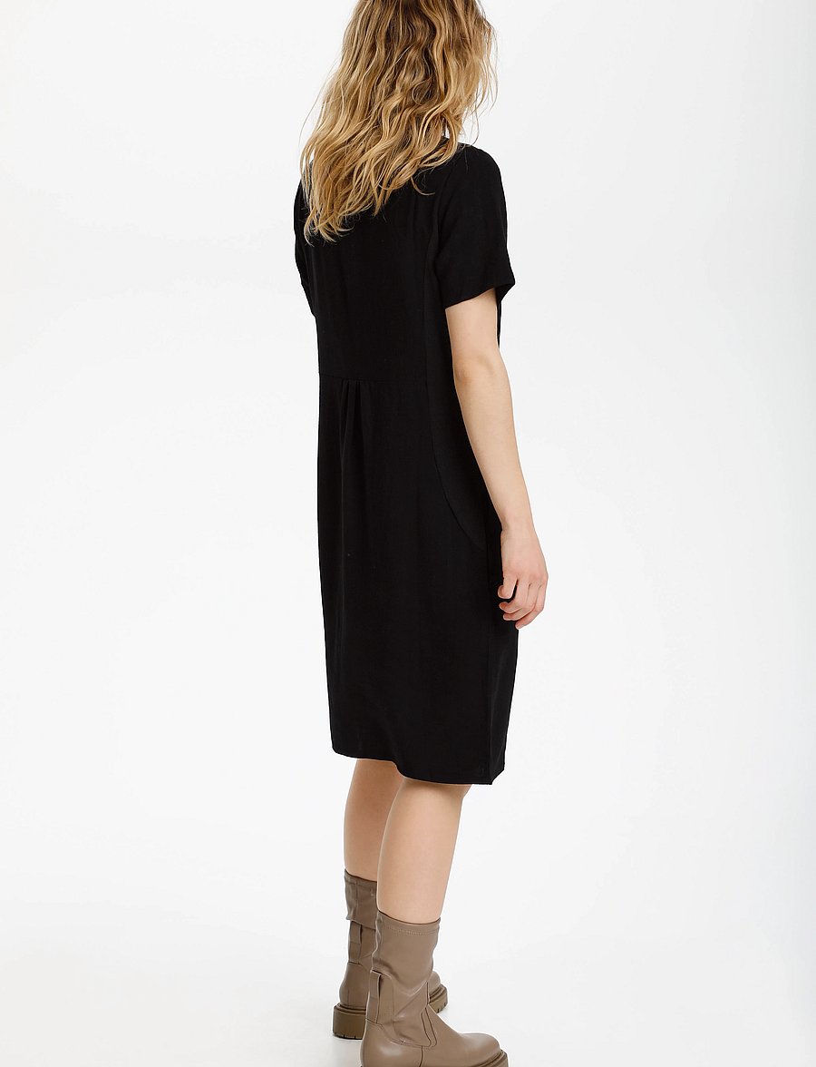 Kaffe - KAliny Dress - stutterma kjólar - black deep - 4