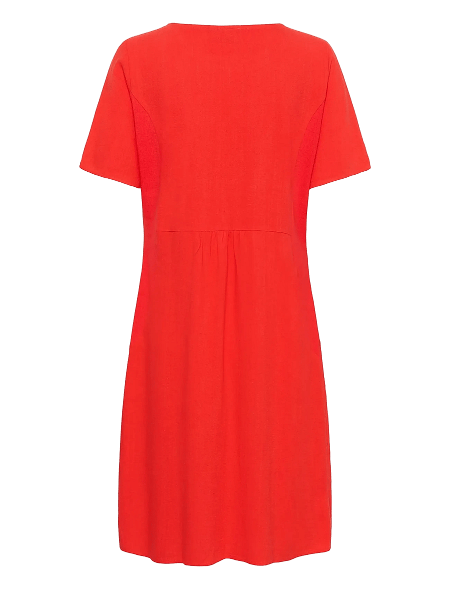 Kaffe - KAliny Dress - t-skjortekjoler - poppy red - 2