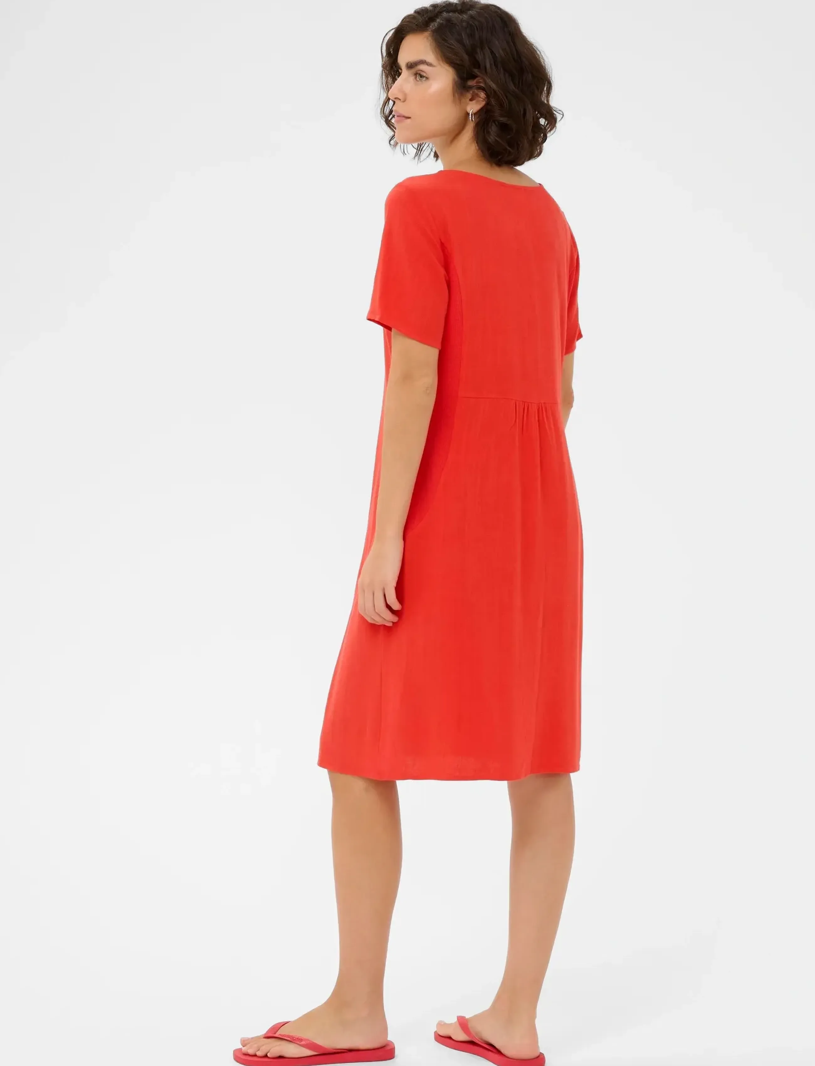 Kaffe - KAliny Dress - t-skjortekjoler - poppy red - 4