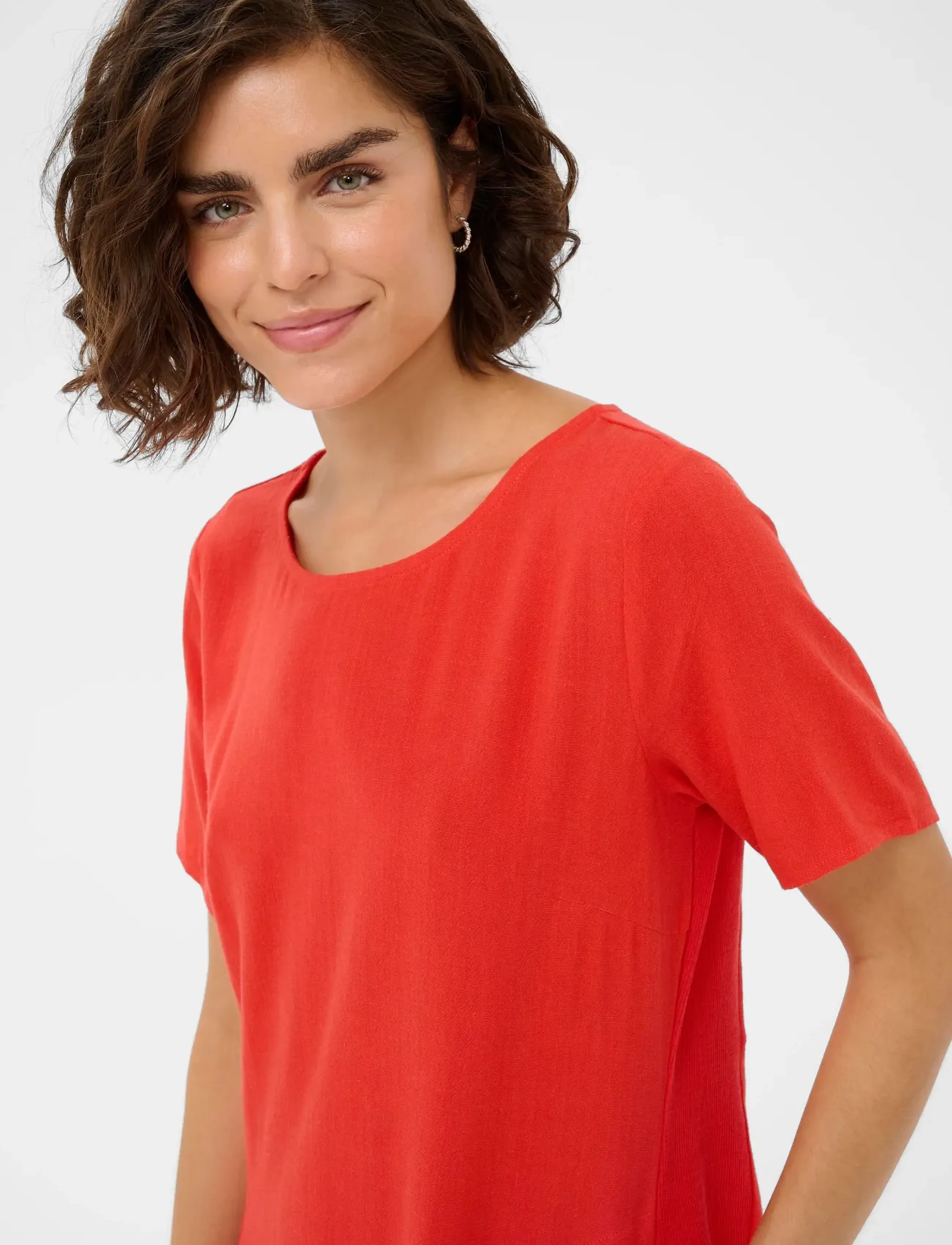 Kaffe - KAliny Dress - t-skjortekjoler - poppy red - 5