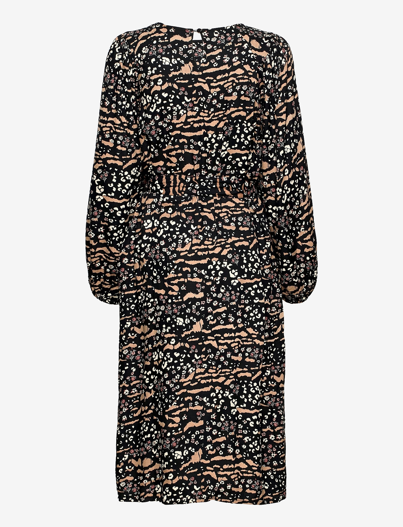 Kaffe - KAerina Dress - midi kjoler - black, amphora animal flower - 1