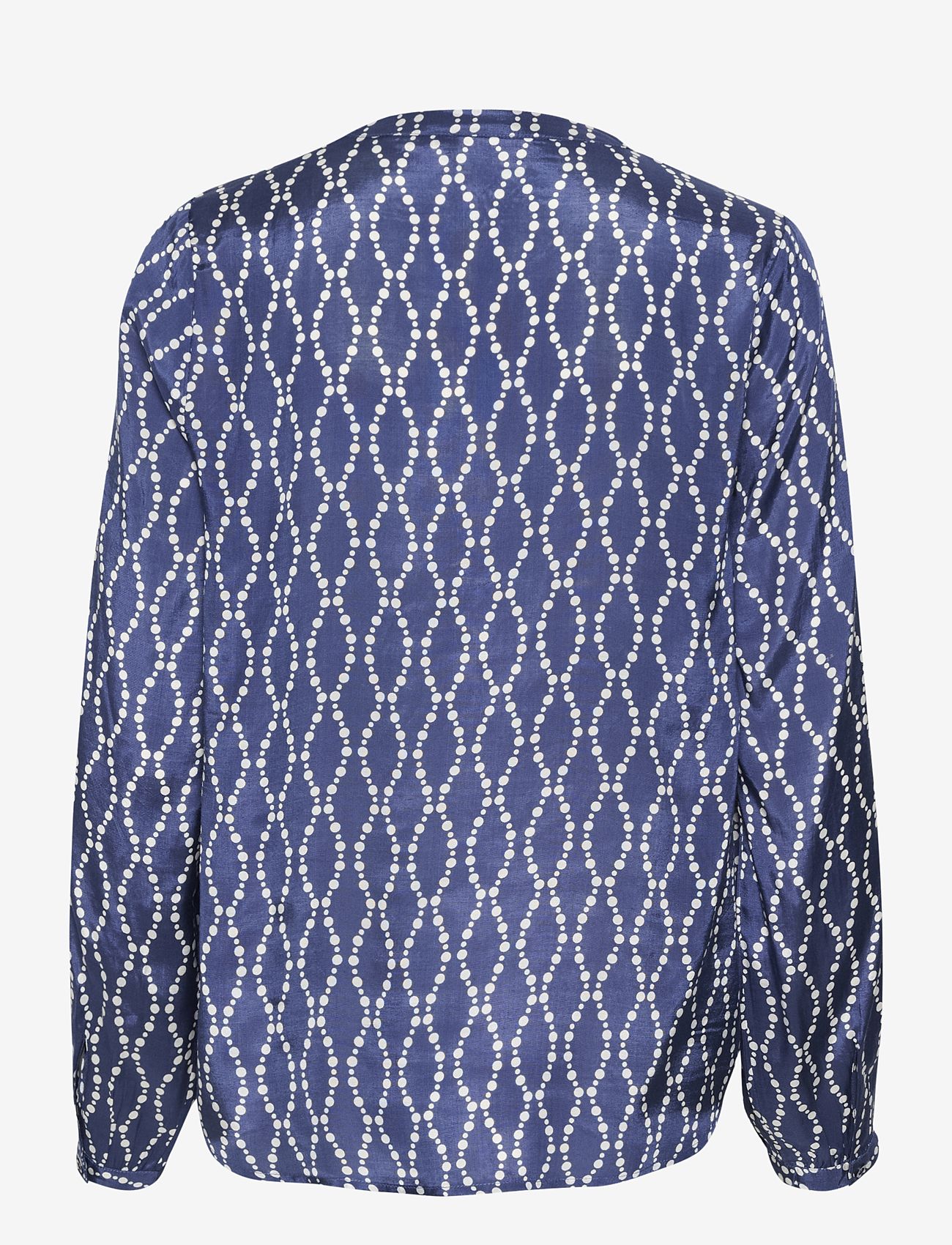 Kaffe - KAolan Blouse - langærmede bluser - blue indigo/chalk chain print - 1