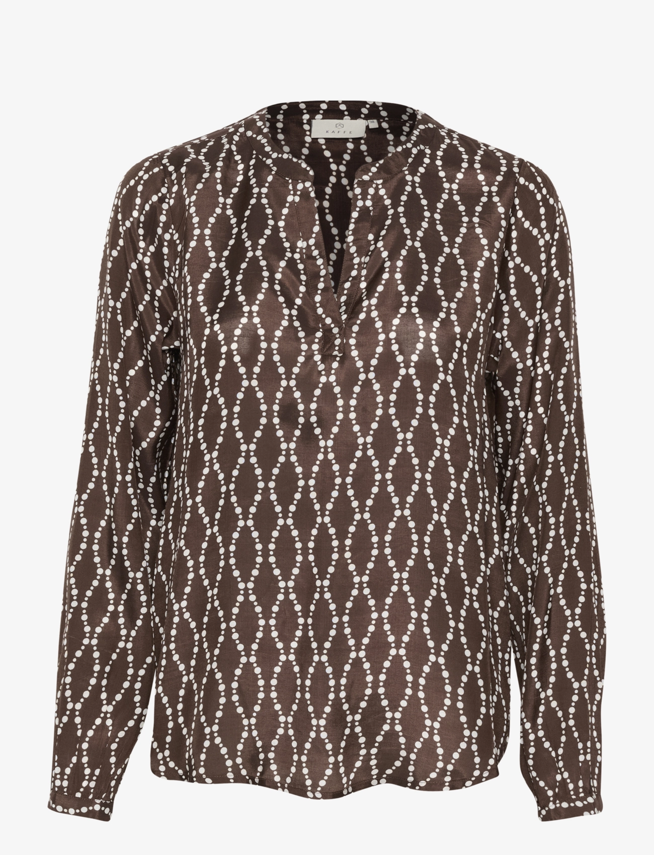 Kaffe KAolan Blouse - Bluser - CHESTNUT/CHALK CHAIN PRINT / brown