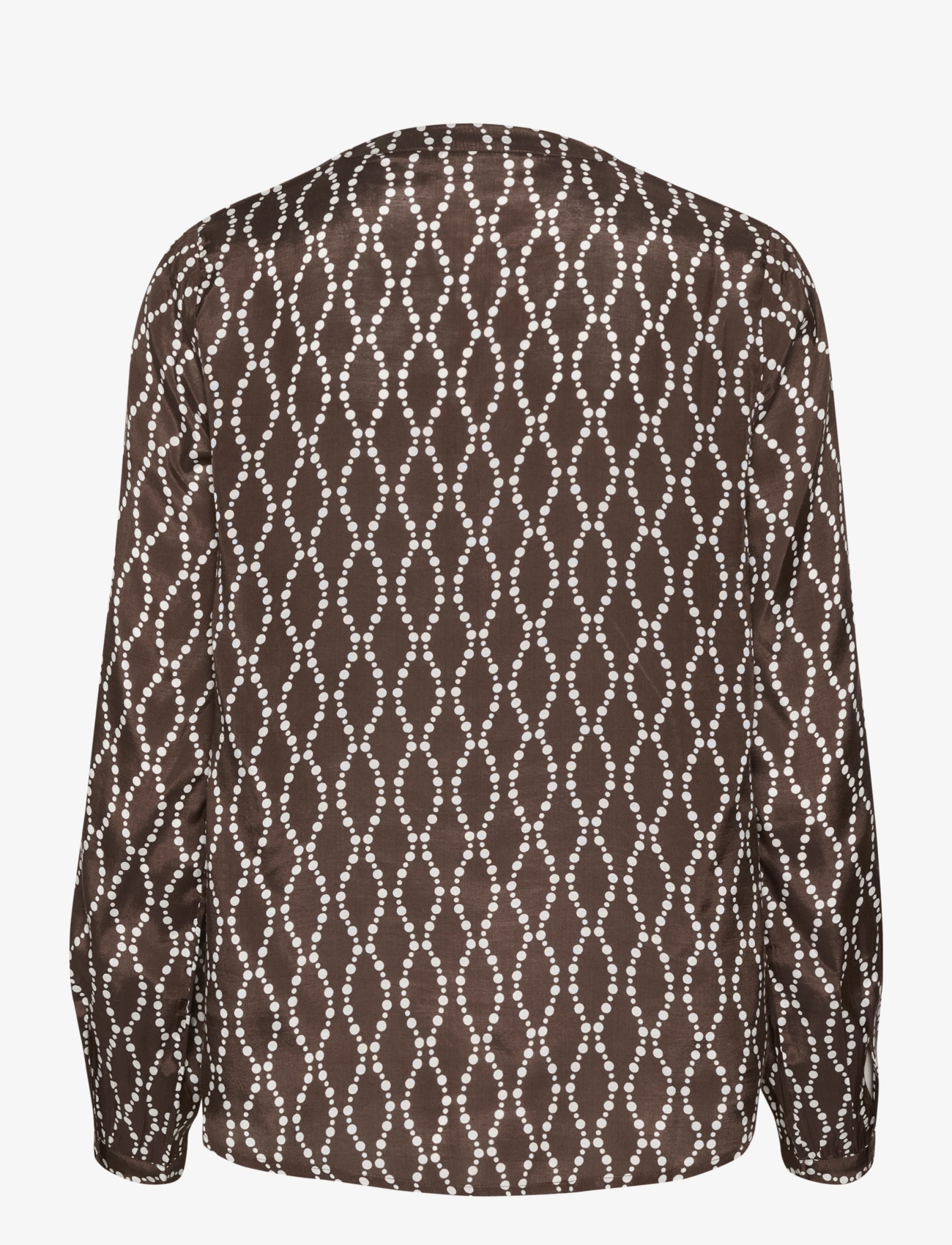 Kaffe - KAolan Blouse - long-sleeved blouses - chestnut/chalk chain print - 2