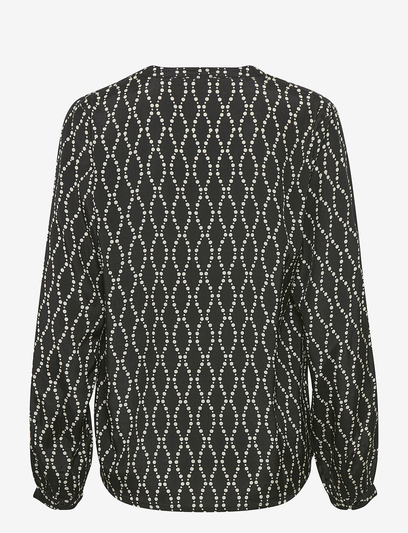 Kaffe - KAolan Blouse - langärmlige blusen - black / sand chain print - 1