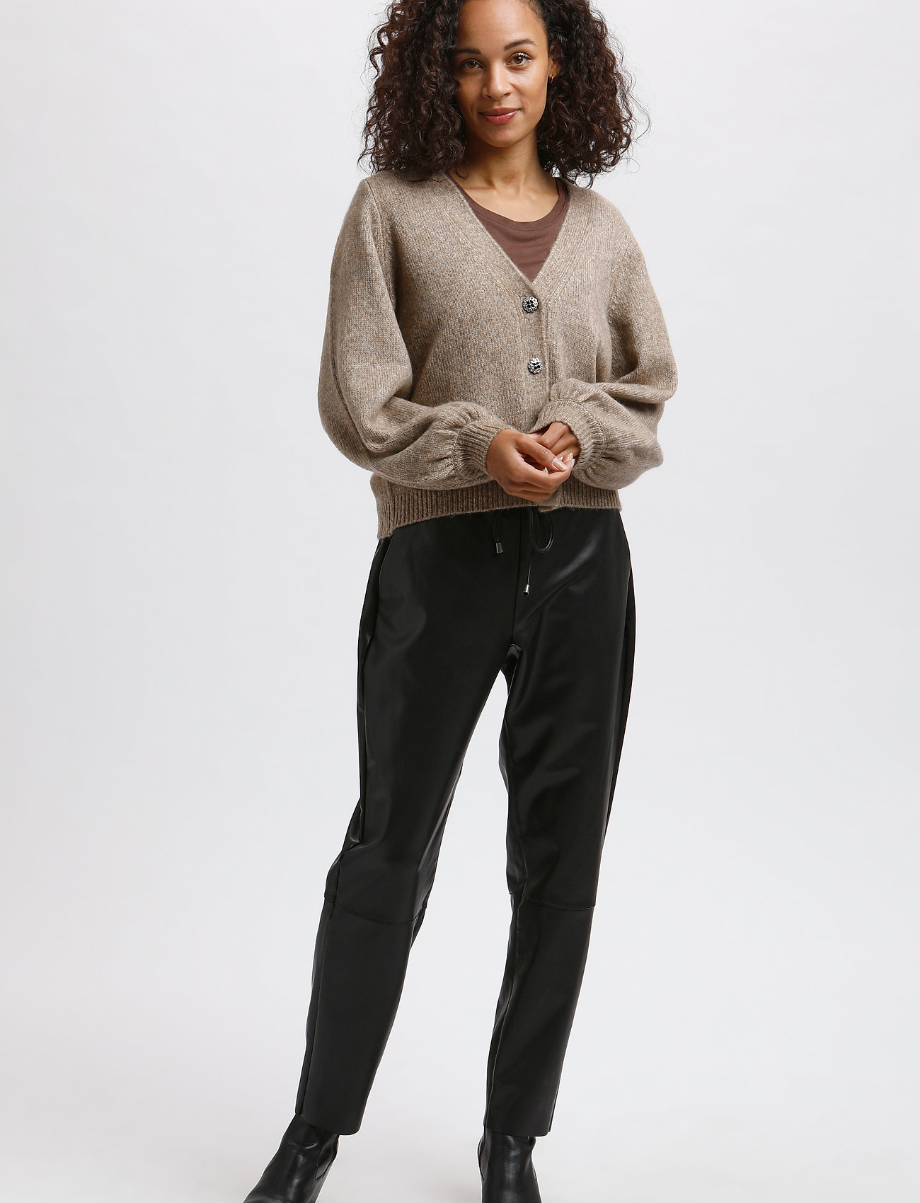 Kaffe - KAjen cardigan - amphora melange - 3