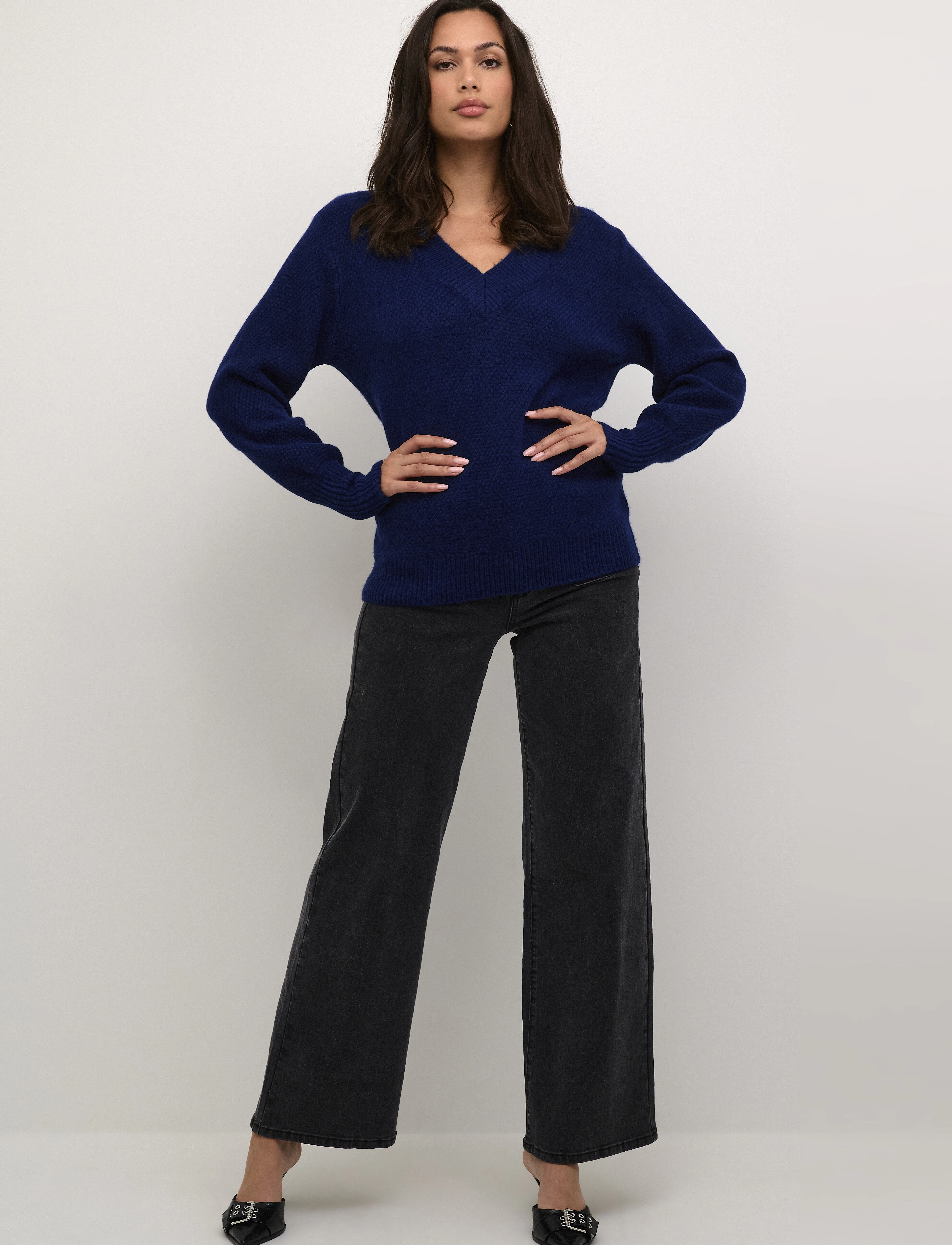 Kaffe - KAmerana Pullover - pullover - beacon blue melange - 3