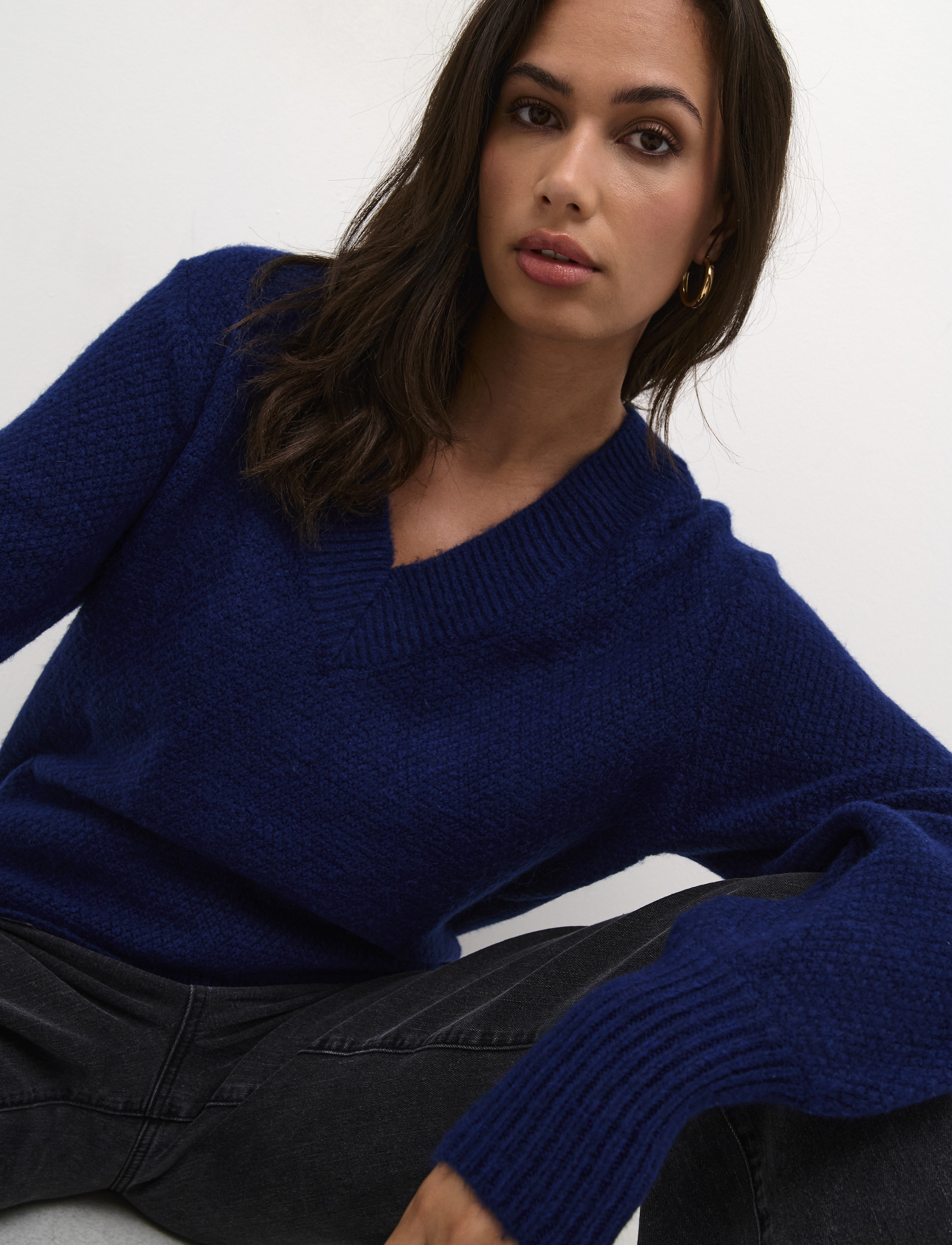 Kaffe - KAmerana Pullover - pullover - beacon blue melange - 5