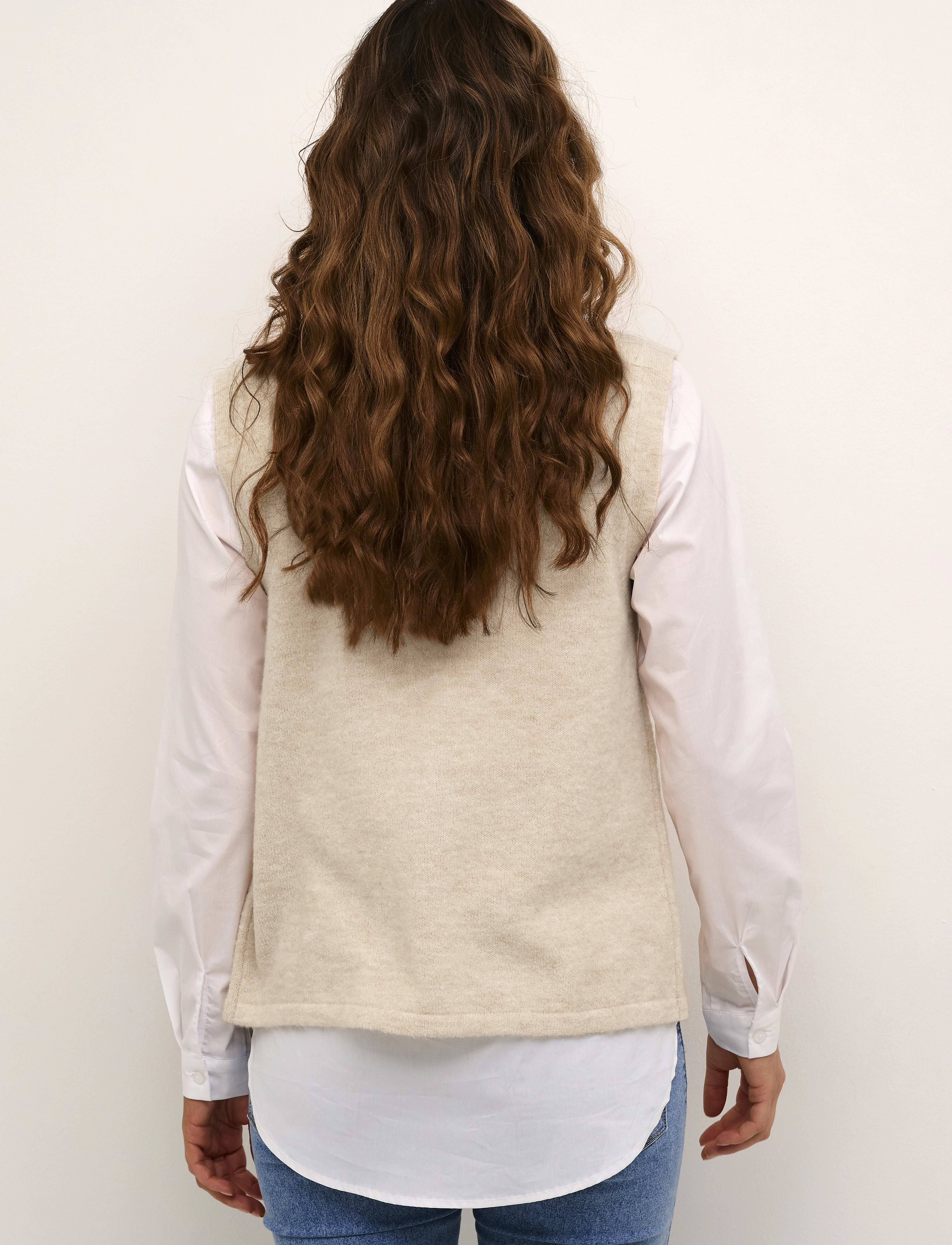 Kaffe - KAtaris Knit Vest - kootud vestid - sand dollar melange - 4