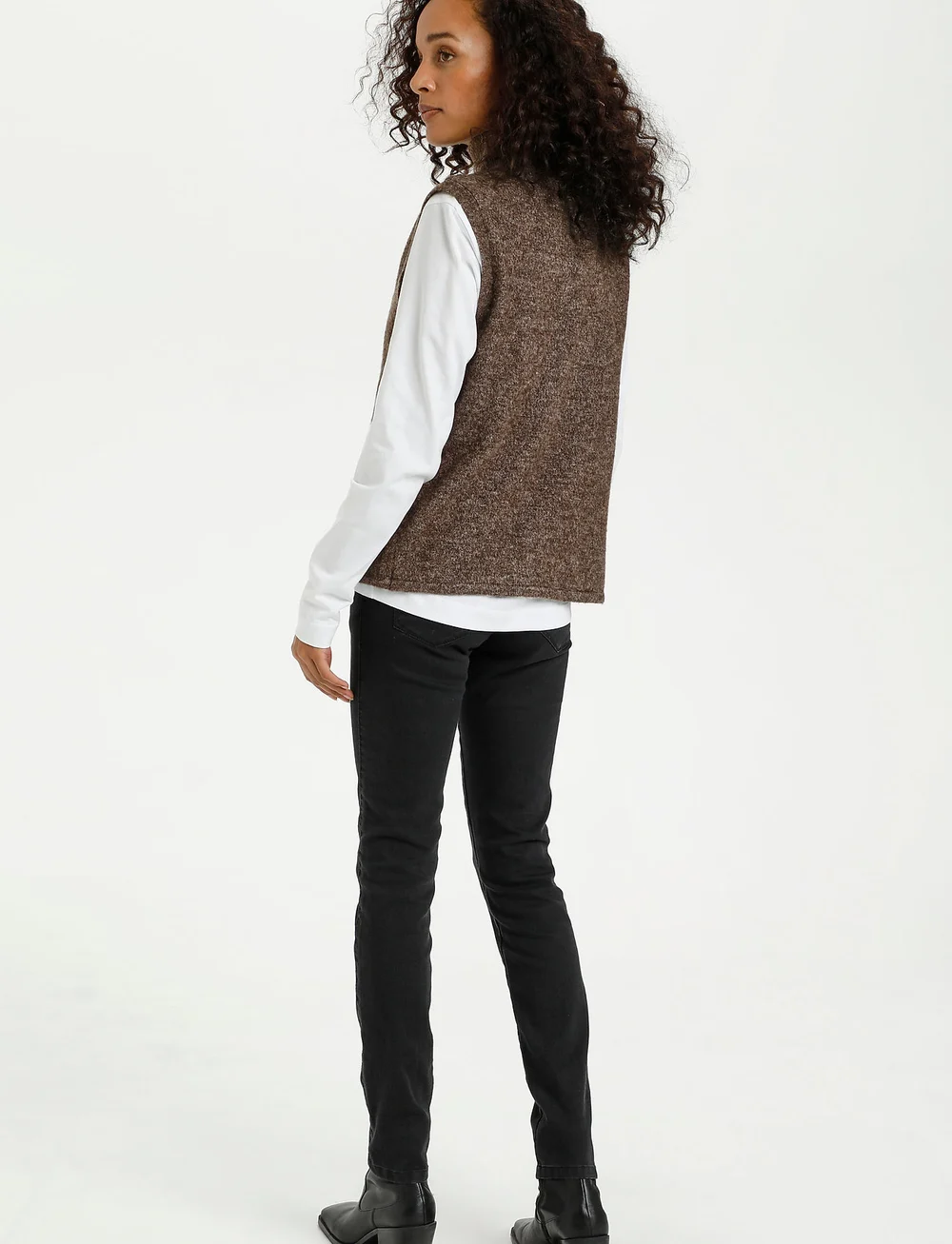 Kaffe - KAtaris Knit Vest - stickade västar - shopping bag melange - 4