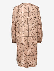 Kaffe - KAaroa Amber Tunic - marškinių tipo suknelės - camel / black lines print - 1