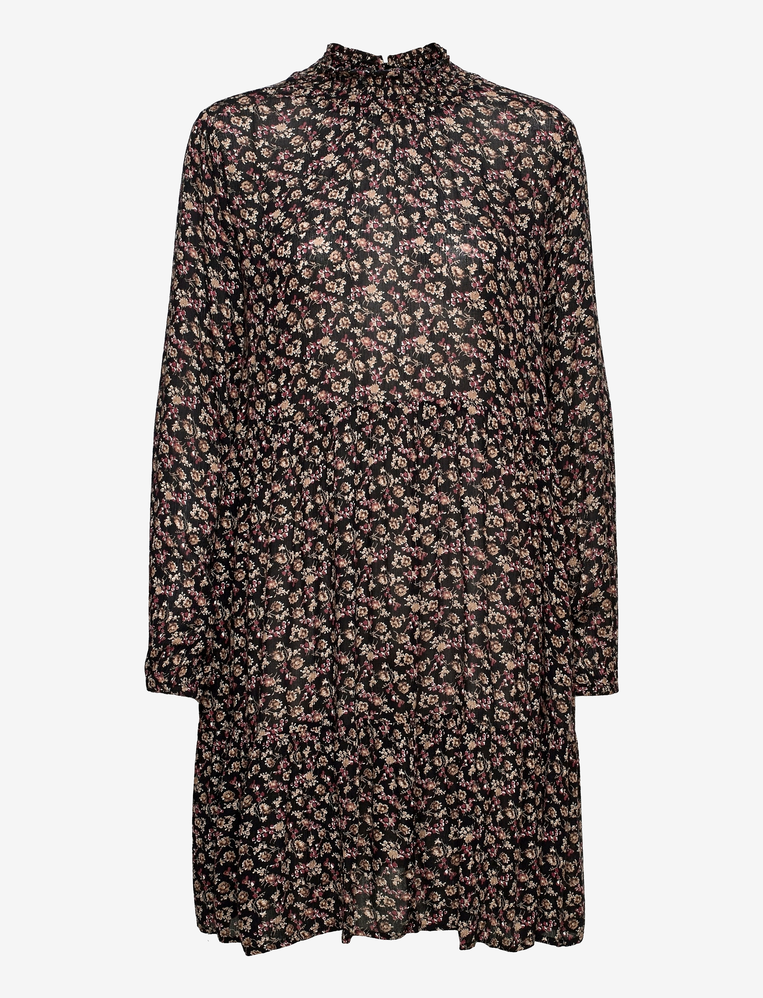 KAsally Amber Dress - BLACK/BROWN/ BEDO PETIT FLOWER