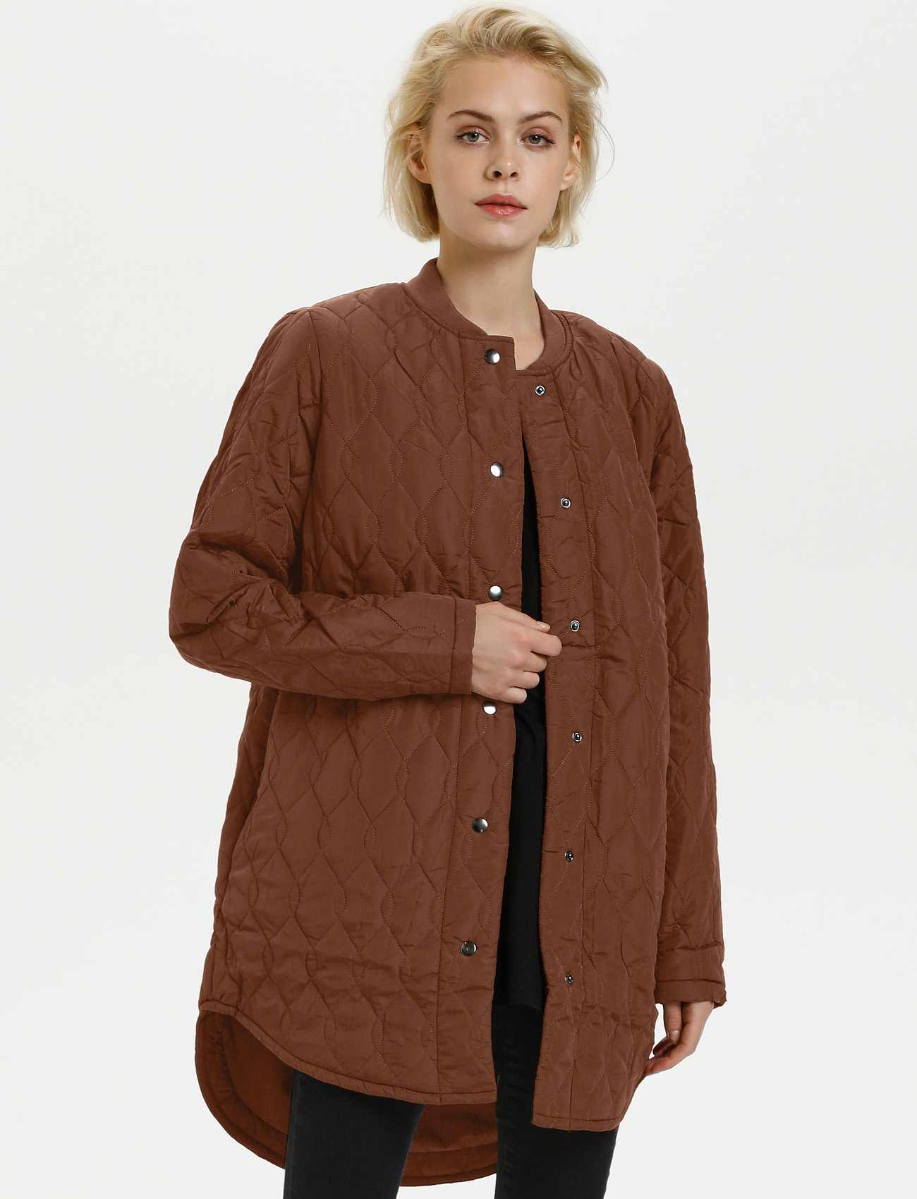 Kaffe KAshalby Quilted Coat - Jackor & Kappor - MUSTANG / brown